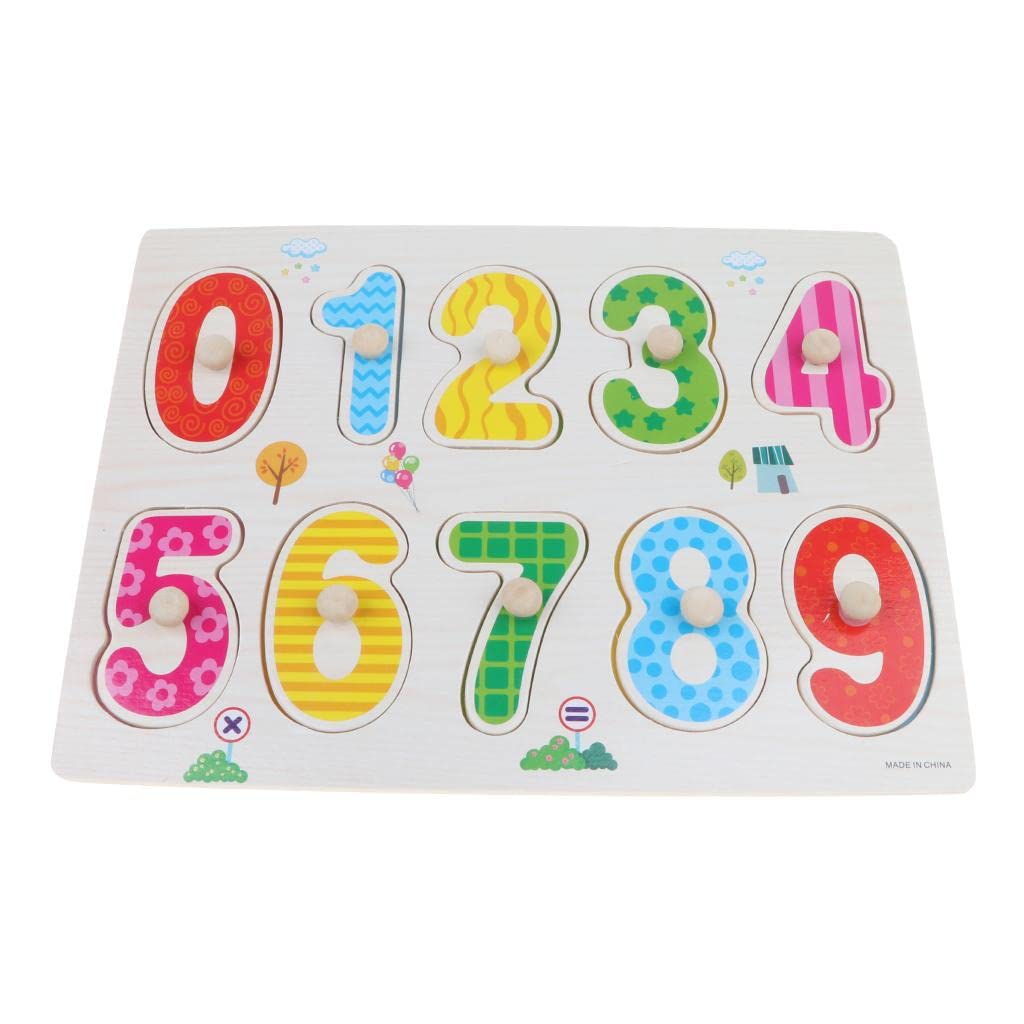Enakshi Creations Wooden Peg Jigsaw Puzzle - Educational Number Learning Toy for Toddlers & Preschool Kids | Safe & Durable Wooden Baby Gift | Perfect for Early Childhood Development & Montessori Learning