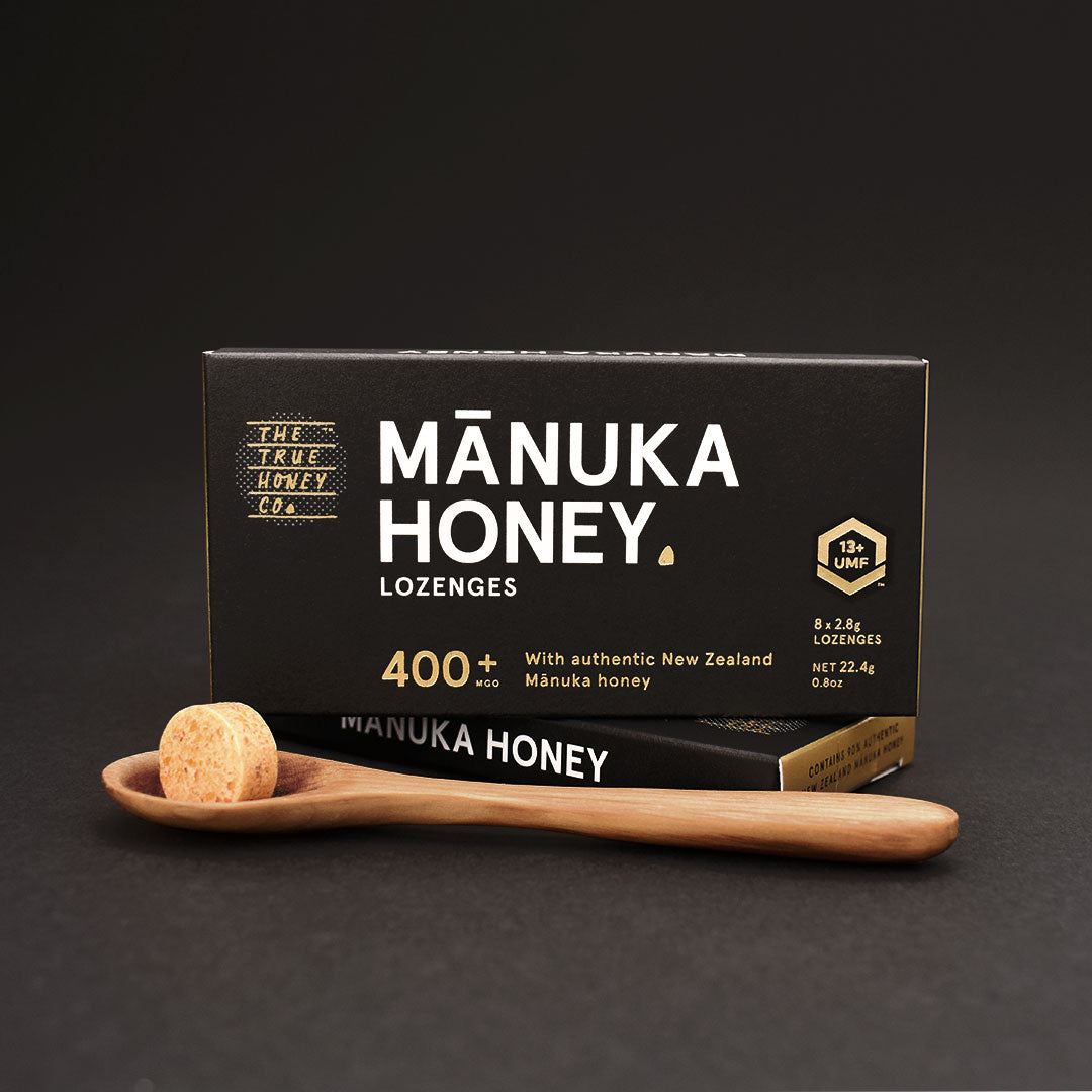 Pure Manuka Honey Lozenges UMF 15+ for Sore Throat & Immunity Support - Natural Cough Drops for Adults & Kids - Perfect for Cold Season & Travel