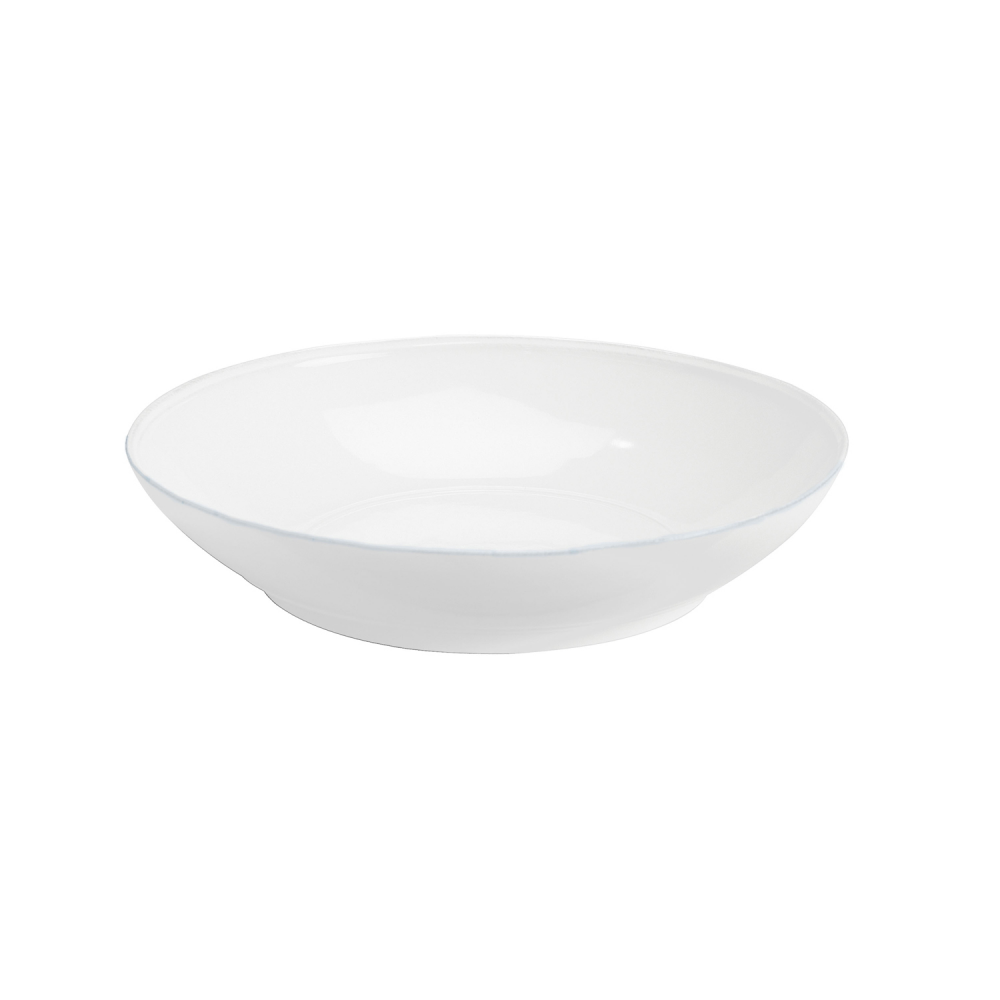 Premium Costa Nova Friso White Pasta Serving Bowl - Elegant Porcelain Dinnerware for Spaghetti, Salad & Soup - Perfect for Family Dinners & Entertaining Guests