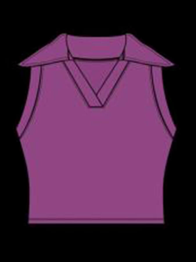 Tavi Women's Polo Tank Top - Soft Breathable Stretch Fit Violet - Perfect for Yoga, Running & Casual Wear