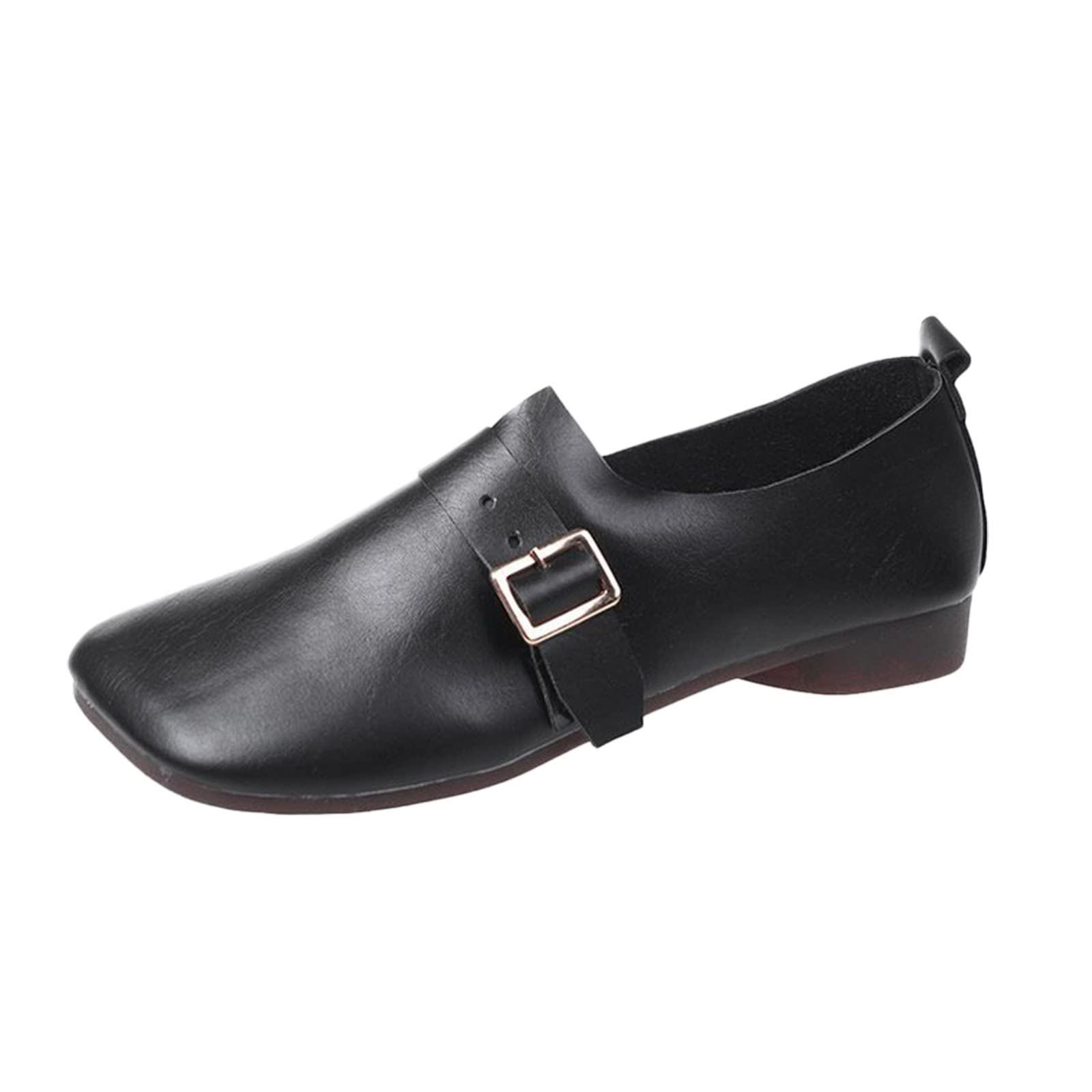 Women's Fashion Flat Buckle Casual Shoes - Comfortable Toe Slip-On for Everyday Wear | Perfect for Work, Walking & Daily Outfits