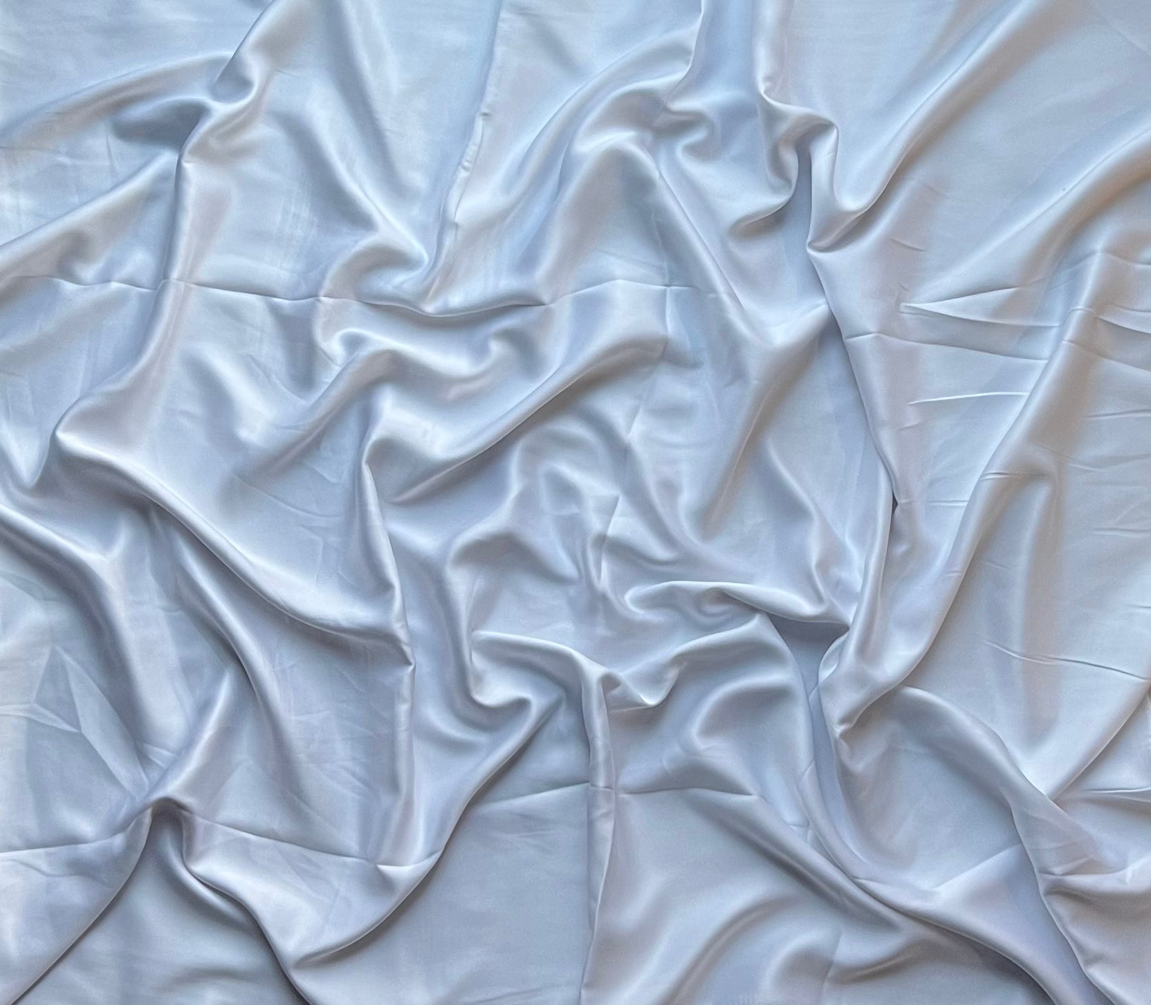 Classic Satin Fabric - Pure White Color - Perfect for Wedding Dresses, Evening Gowns & Home Decor