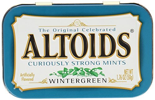 Altoids Wintergreen Curiously Strong Mints 1.76 oz (Pack of 36) - Fresh Breath Mints for Office, Travel & Everyday Use