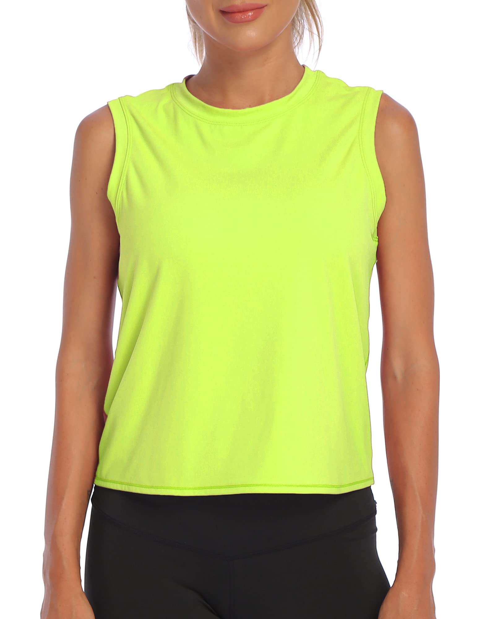 Women's Workout Tank Tops - Breathable Sleeveless Athletic Crop Tops for Running, Yoga & Gym - Moisture-Wicking Cool Shirts for Summer Fitness