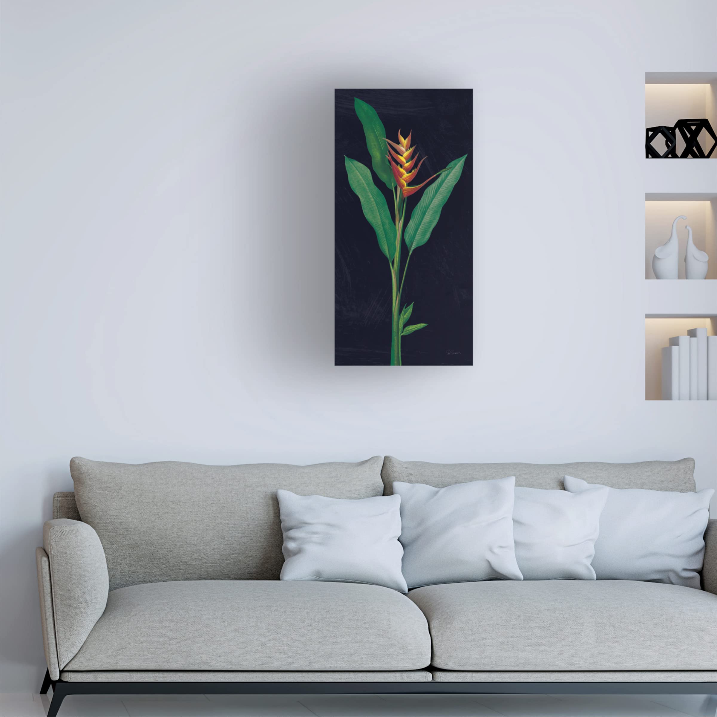 Dramatic Tropical IV Canvas Wall Art by Sue Schlabach - Vibrant Beach & Palm Tree Painting for Living Room, Bedroom & Office Decor