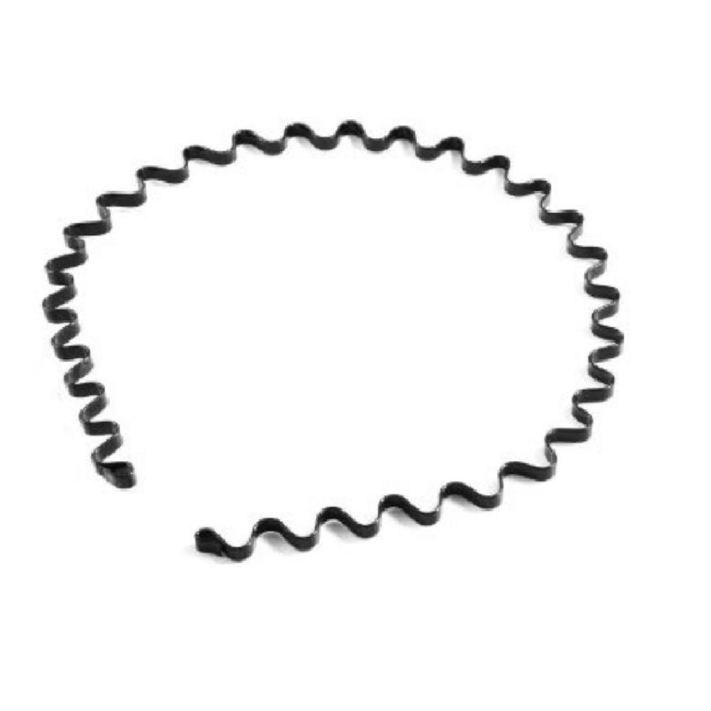 Wavy Plastic Sports Headband for Men & Women - Black for Running & Workouts