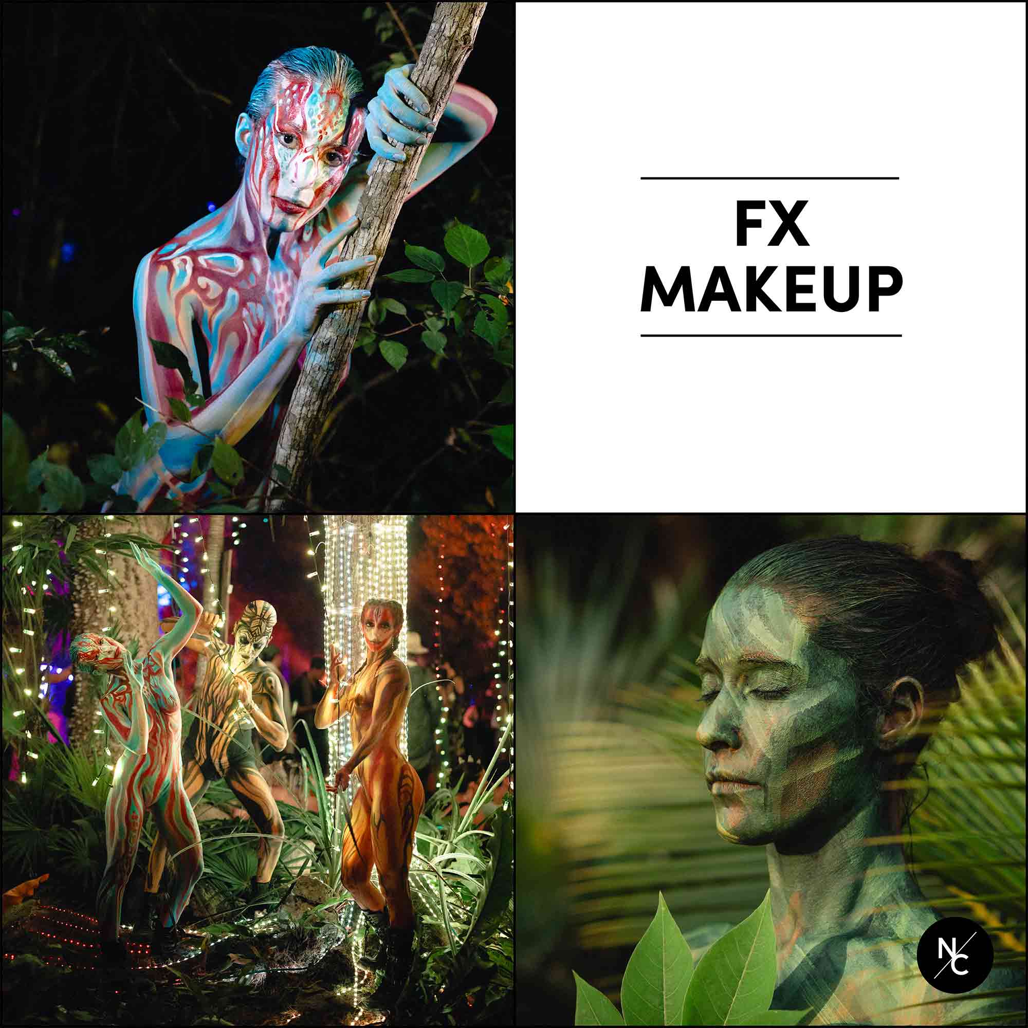 12 Color FX Water Activated Palette - Professional Face & Body Paint for Halloween, Cosplay & Theater - Safe for Kids & Adults - Easy to Use & Wash Off