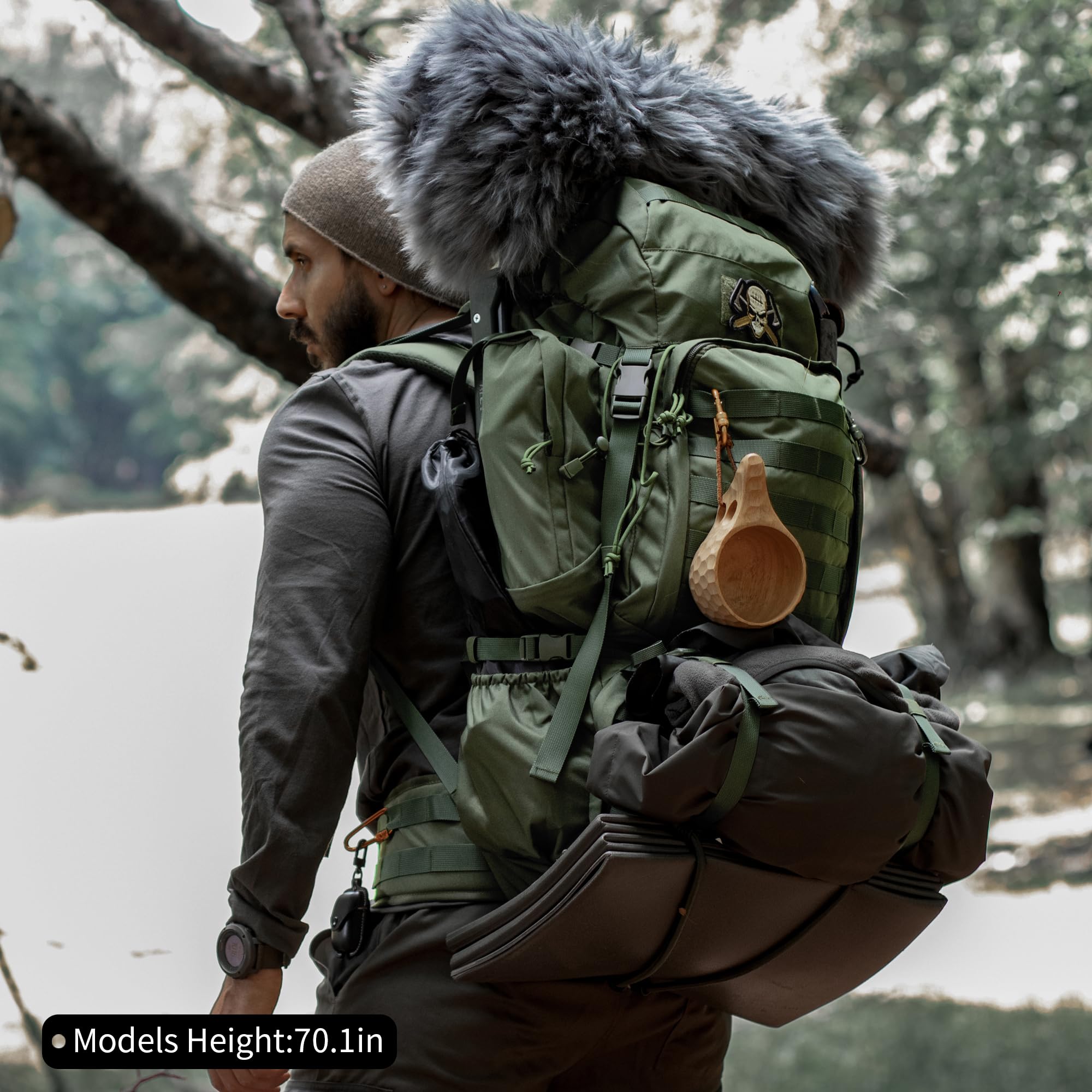 Mardingtop 60L Military Tactical Backpack - Waterproof Hiking Camping Hunting Rucksack with Rain Cover - Perfect for Outdoor Adventures, Travel & Survival Gear