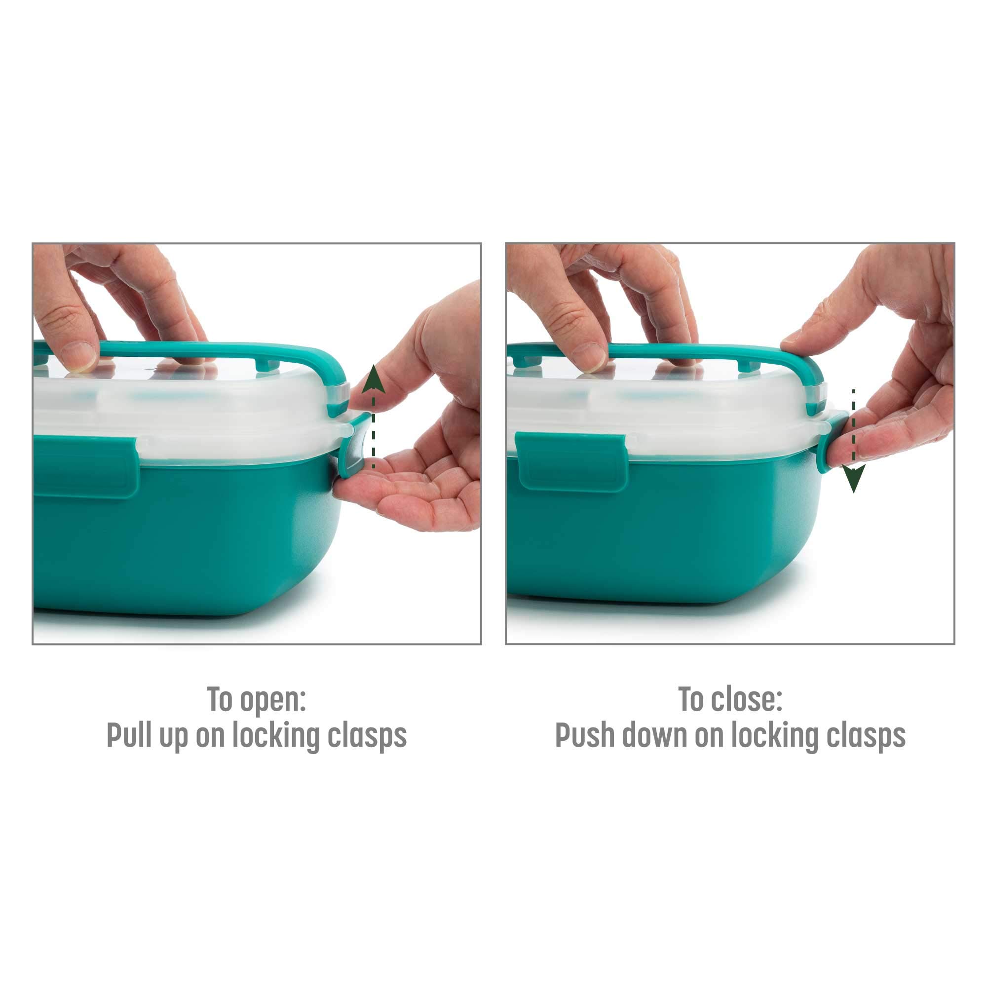 Goodful Stackable Bento Lunch Box - 56oz Leak-Proof Food Storage Container with Removable Compartments | BPA-Free Meal Prep for Sandwiches, Snacks & Salad Toppings | Perfect for Office, School & Picnics
