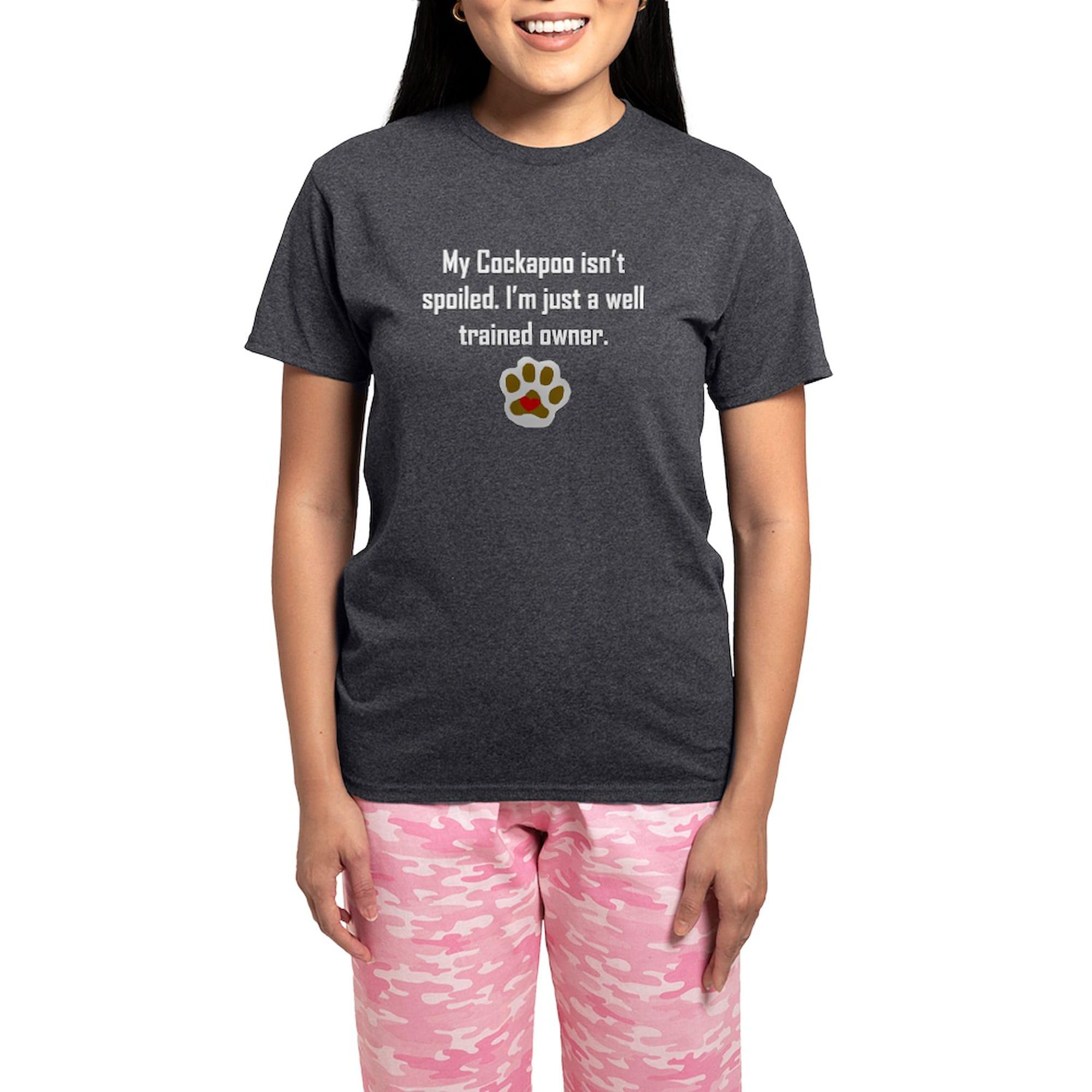 Well Trained Cockapoo Owner Pajamas for Women - Charcoal Novelty Sleepwear Set | Cozy Dog Lover Pajamas for Relaxing at Home & Dog-Themed Gifts