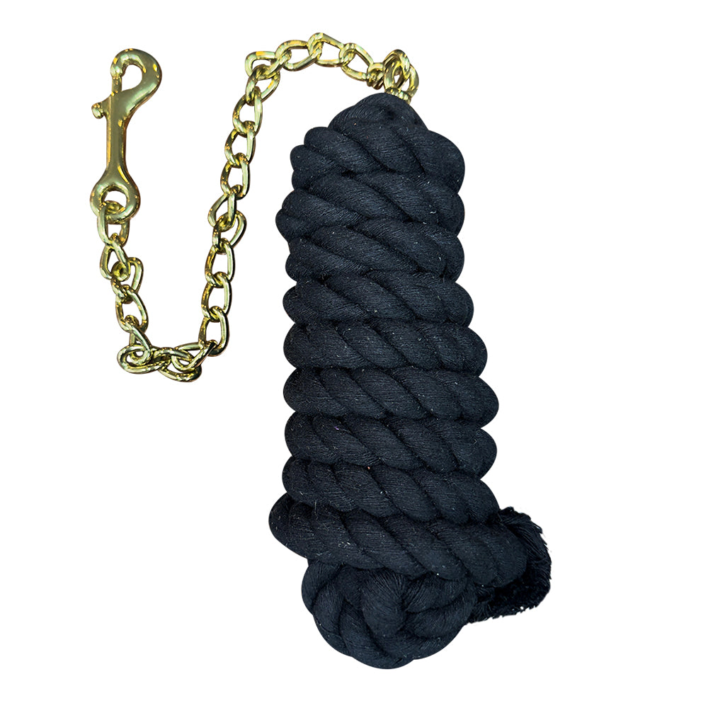 9 ft. Hilason Western Horse Adjustable Cotton Rope with 20 Chain - Durable Training Lead for Trail Riding, Horseback Riding & Ranch Work