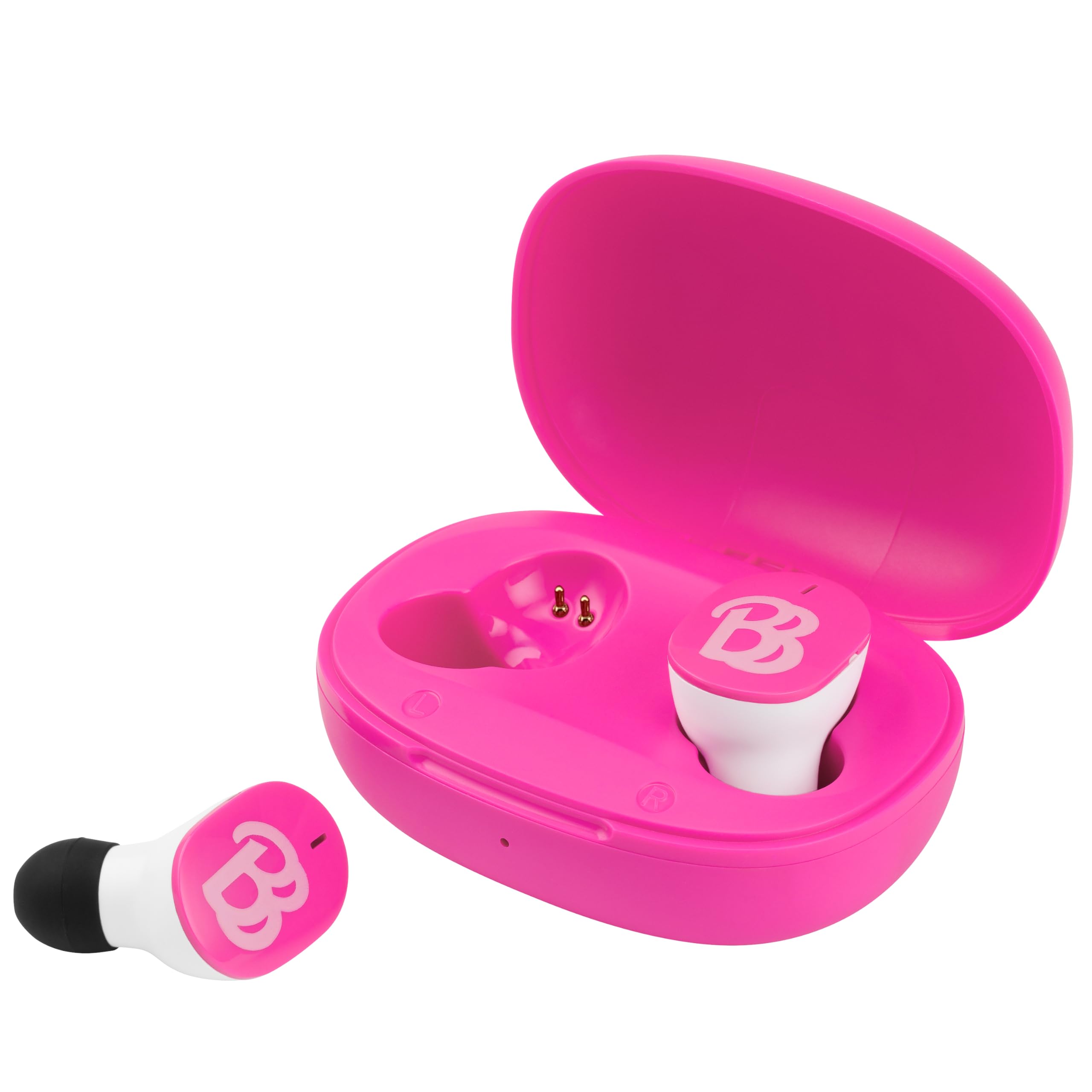 Barbie Wireless Earbuds with Microphone - Bluetooth 5.0 Headphones with Charging Case, 24H Playtime, Noise Cancelling for Kids | Perfect for School, Home, Travel & Online Learning