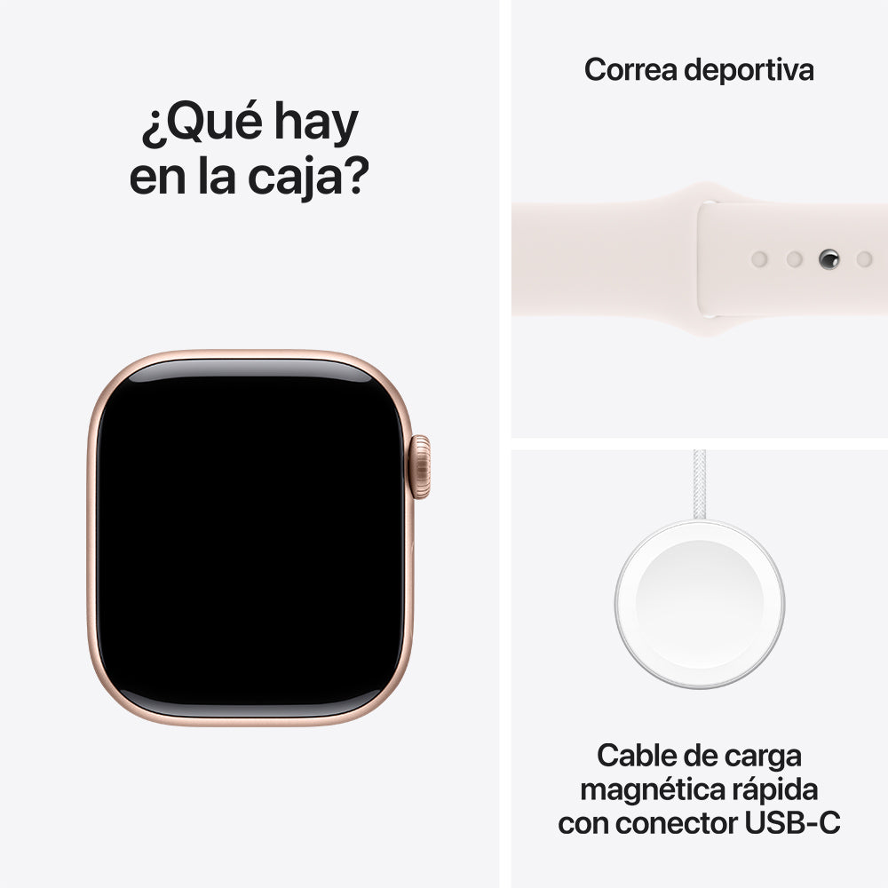 Apple Watch Series 10 GPS 42mm Rose Gold Aluminum Case with Pink Sand Sport Band S/M - Perfect for Fitness Tracking, Workouts & Everyday Wear