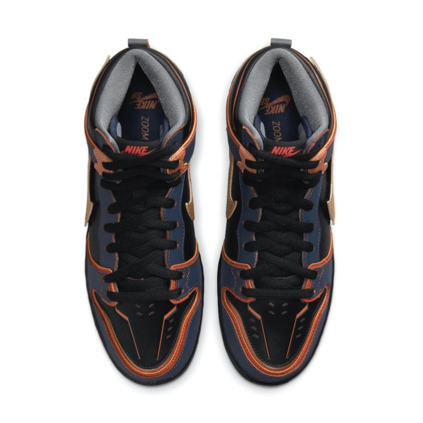 SB Dunk High Gundam 02 Banshee Black Gold Sneakers 2021 - Limited Edition Anime-Inspired Basketball Shoes for Collectors & Streetwear Fashion