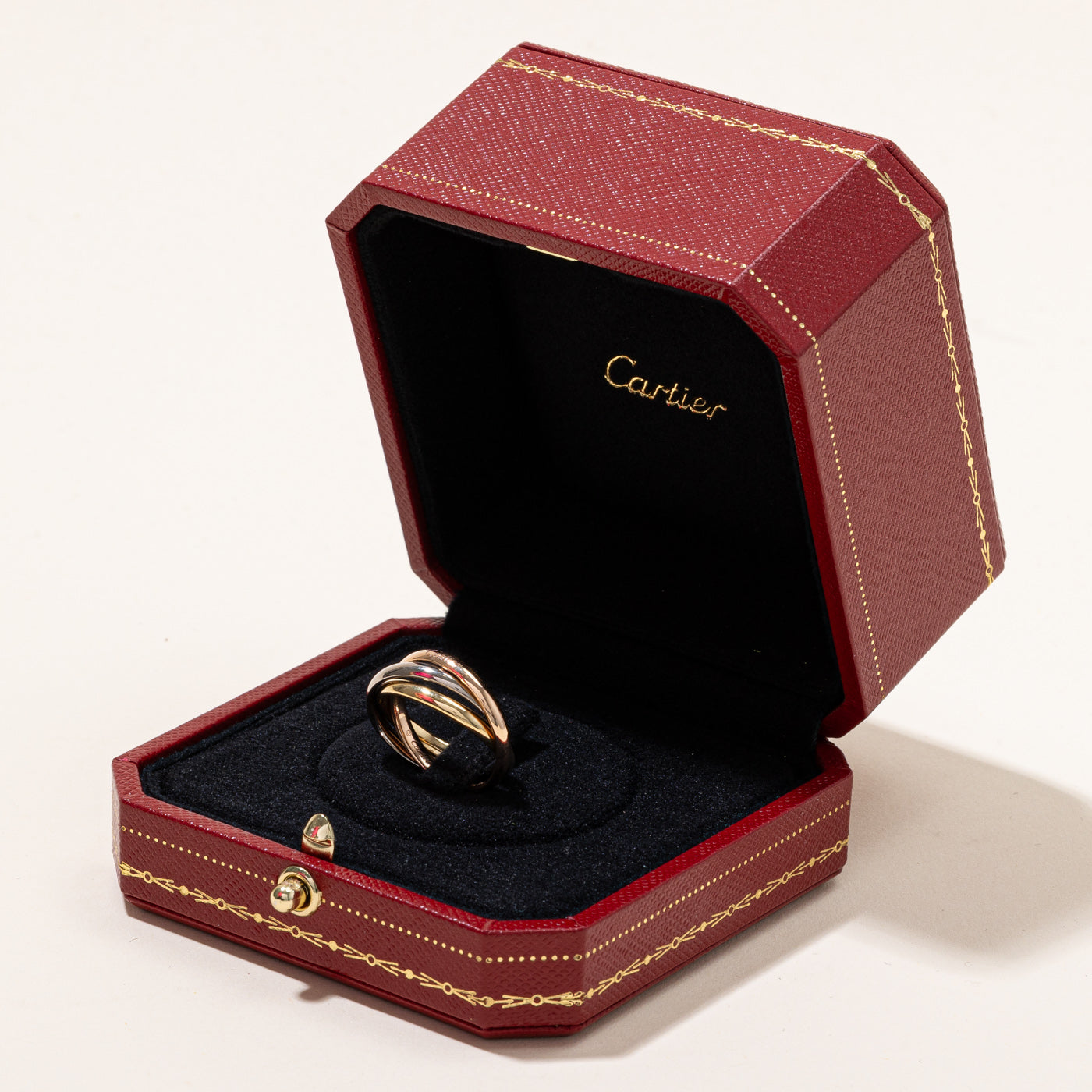 Cartier Trinity Ring - Small Model, Size 5.5 | 18K Tri-Color Gold Luxury Band | Perfect for Anniversary Gifts, Engagements & Special Occasions