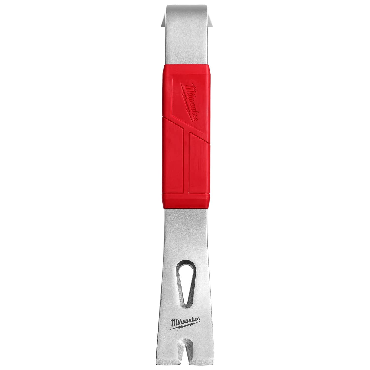 Milwaukee 12-Inch Shock Shield Bar Pry Tool (48-22-9034) - Heavy-Duty Demolition & Construction Pry Bar for Remodeling, Flooring, and Woodworking Projects