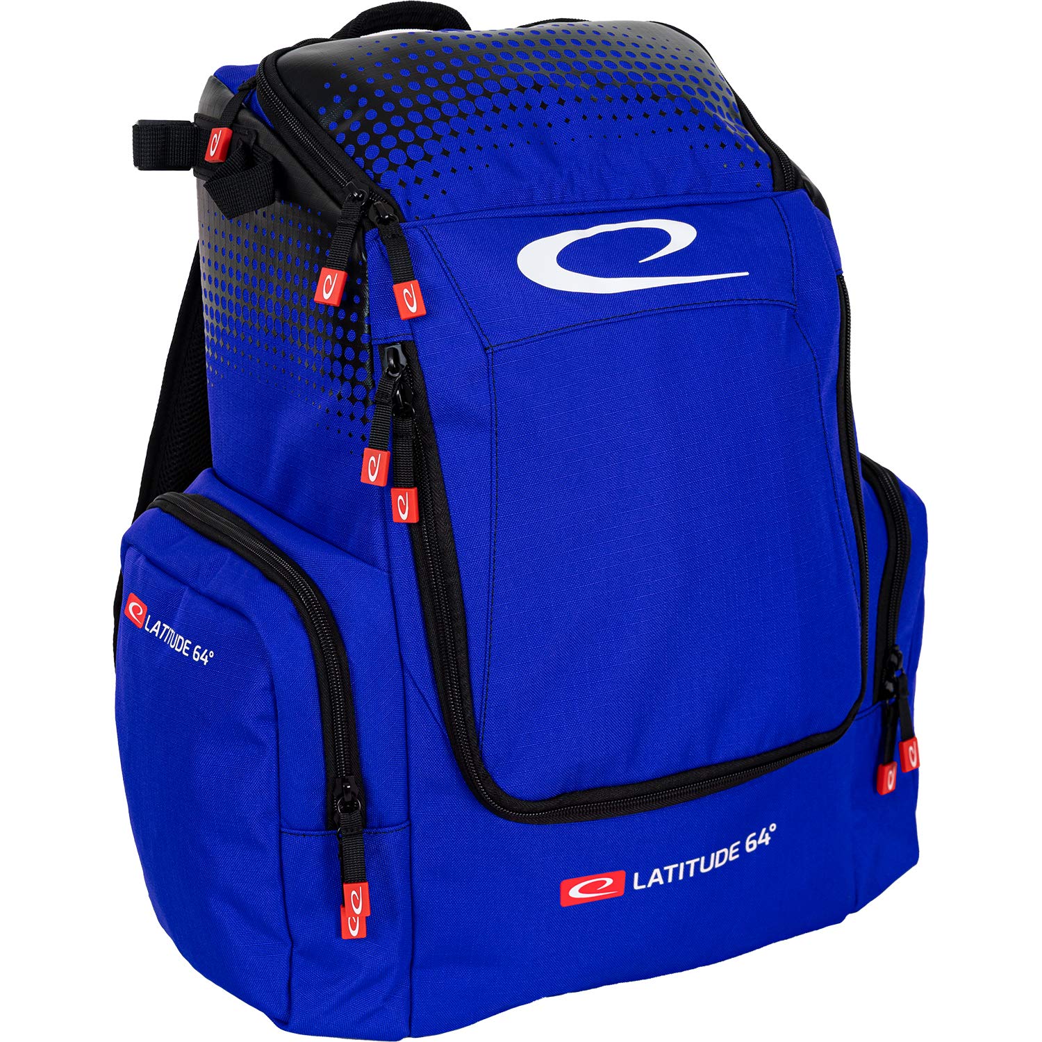 Latitude 64 Blue Core Pro Disc Golf Backpack - 18+ Disc Capacity with Putter Pockets & Extra Storage | Padded Straps & Back Support | Ultimate Frisbee Golf Bag for Tournaments & Outdoor Play