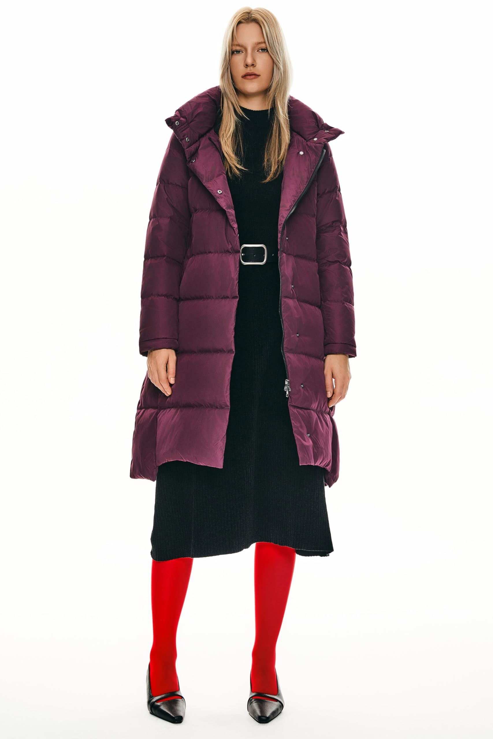 Orolay Women's Thickened Hooded Down Jacket - Warm Long Winter Coat for Cold Weather | Outdoor Activities, Skiing, Snowboarding & Daily Wear