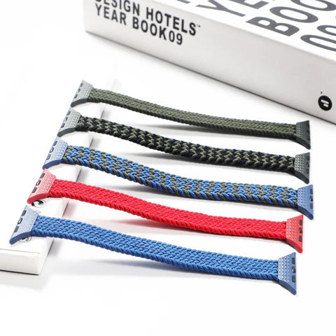 Premium Slim Braided Solo Loop Bands for Apple Watch - Comfortable & Durable Stretchable Sport Strap - Ideal for Running, Workouts & Everyday Wear