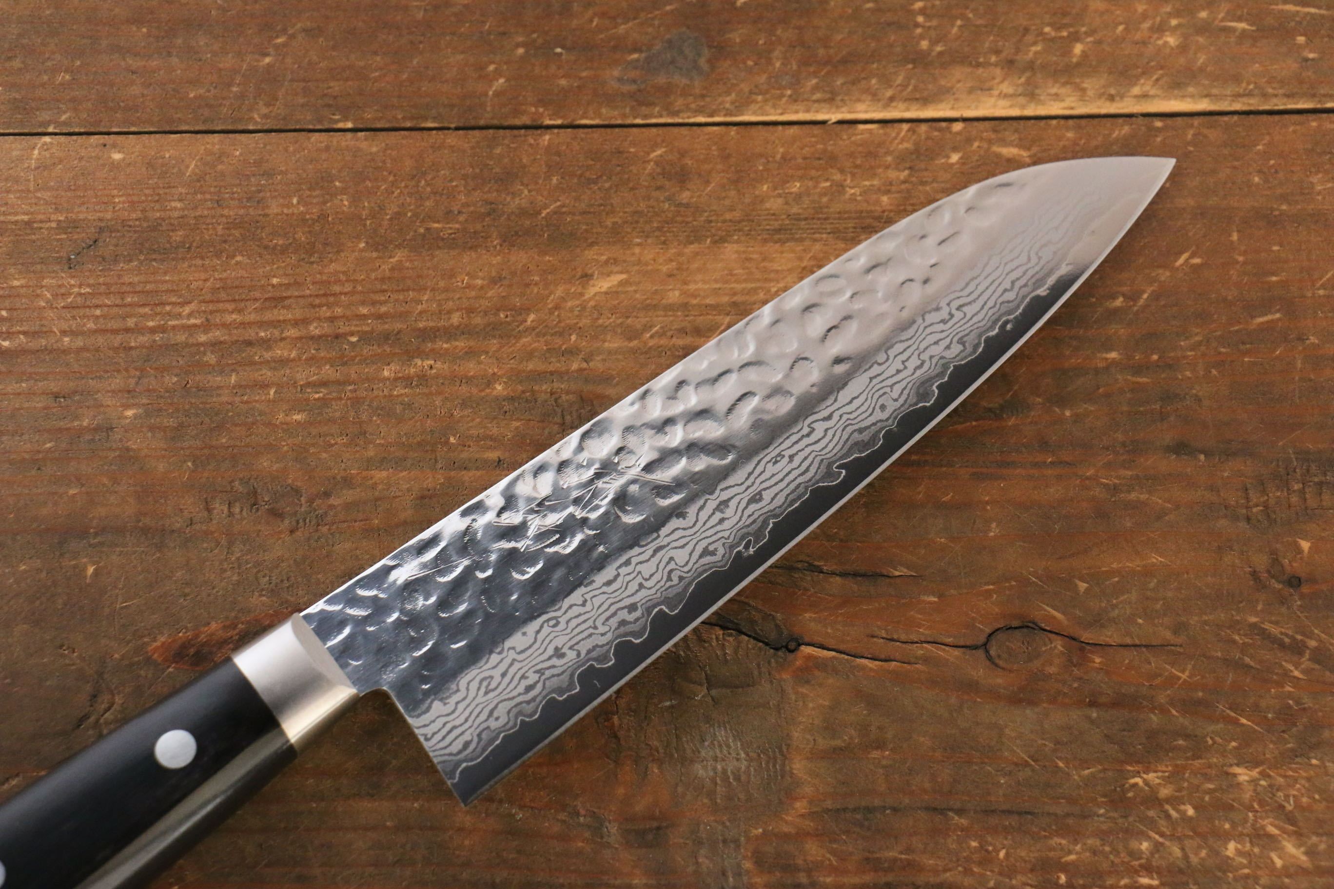 Premium Seisuke VG10 17-Layer Damascus Santoku Knife 180mm with Pakkawood Handle - Perfect for Slicing, Dicing & Precision Cooking in Professional & Home Kitchens