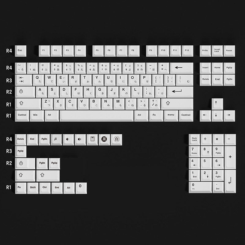 ACGAM Simple White Keycap Set - Cherry Profile 125 Keys for Mechanical Keyboard - Perfect for Gaming, Typing & Office Work