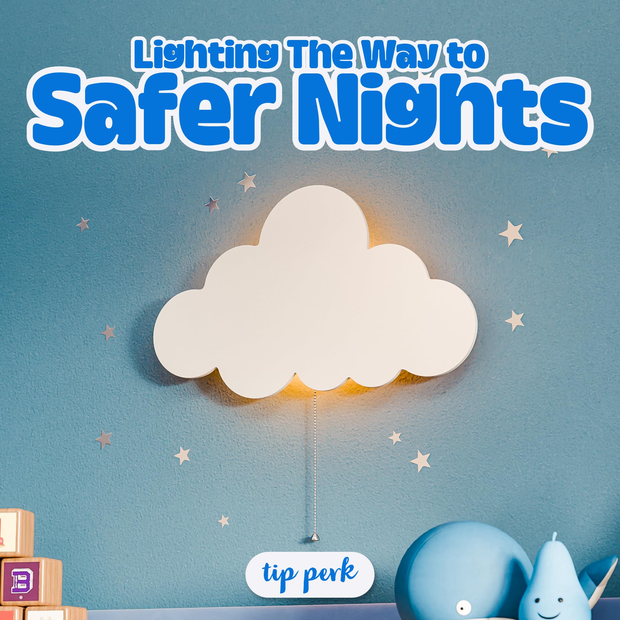 Floating Cloud Wall Lamp for Nursery - Battery Operated Hanging Cloud Night Light for Kids Bedroom & Baby Nursery | Soothing LED Cloud Light for Children's Room Decor | Perfect for Bedtime Stories and Relaxing Nighttime Ambience