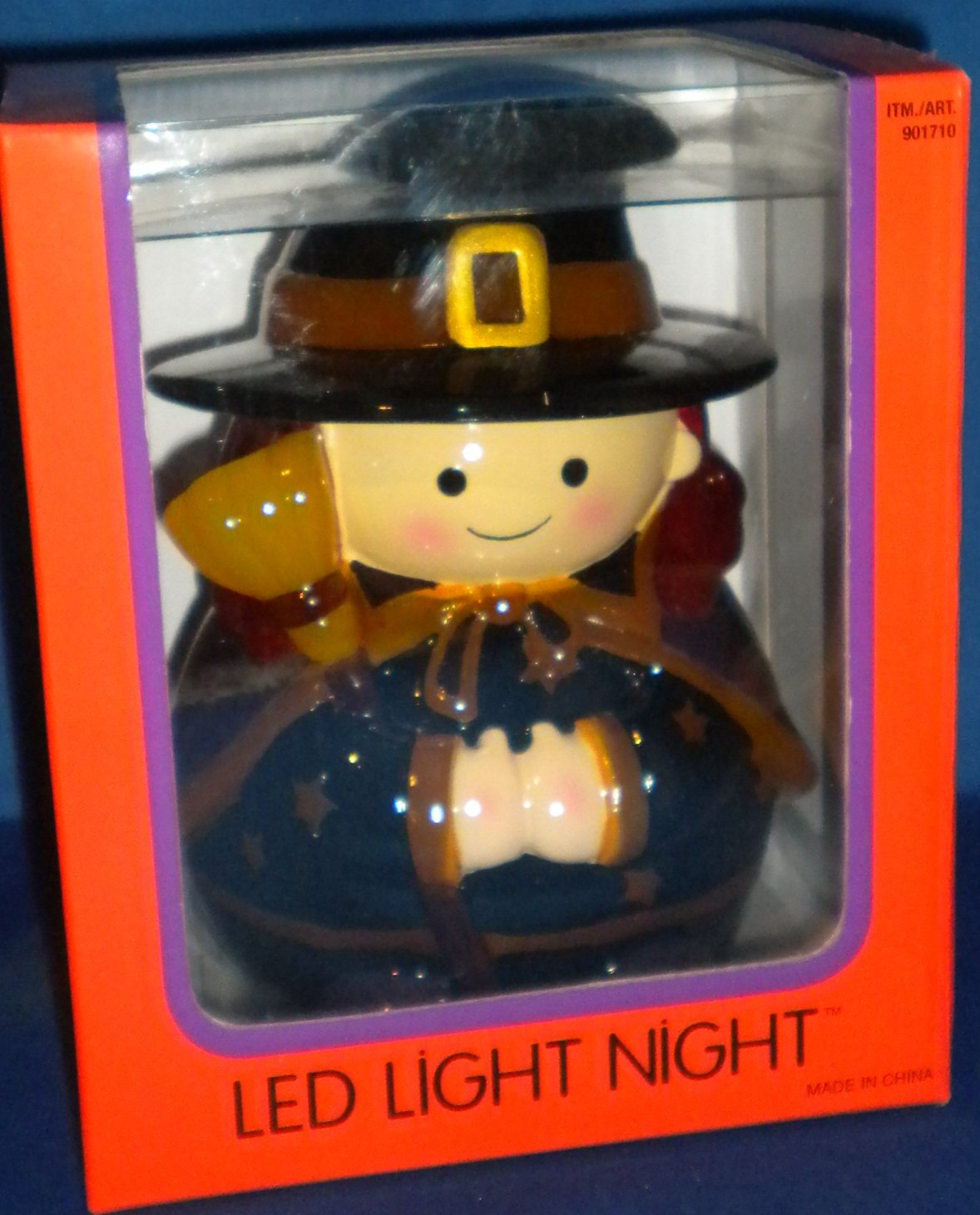 Halloween LED Night Light - Witch Decor for Spooky Home & Party | Battery Operated Glow Light for Kids Room, Porch, and Outdoor Decorations