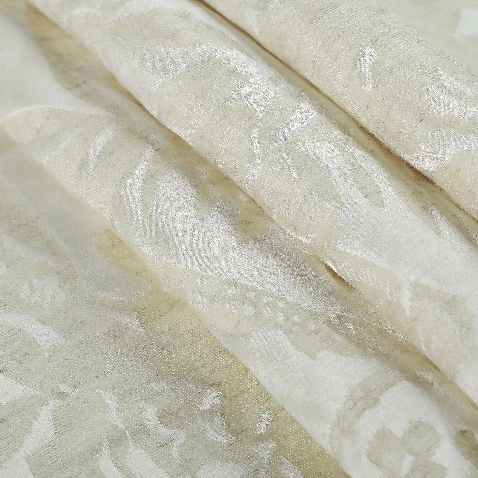 Lydia Garden Jacquard Pleated Curtains for Living Room & Bedroom - Elegant Window Treatments for Home Decor