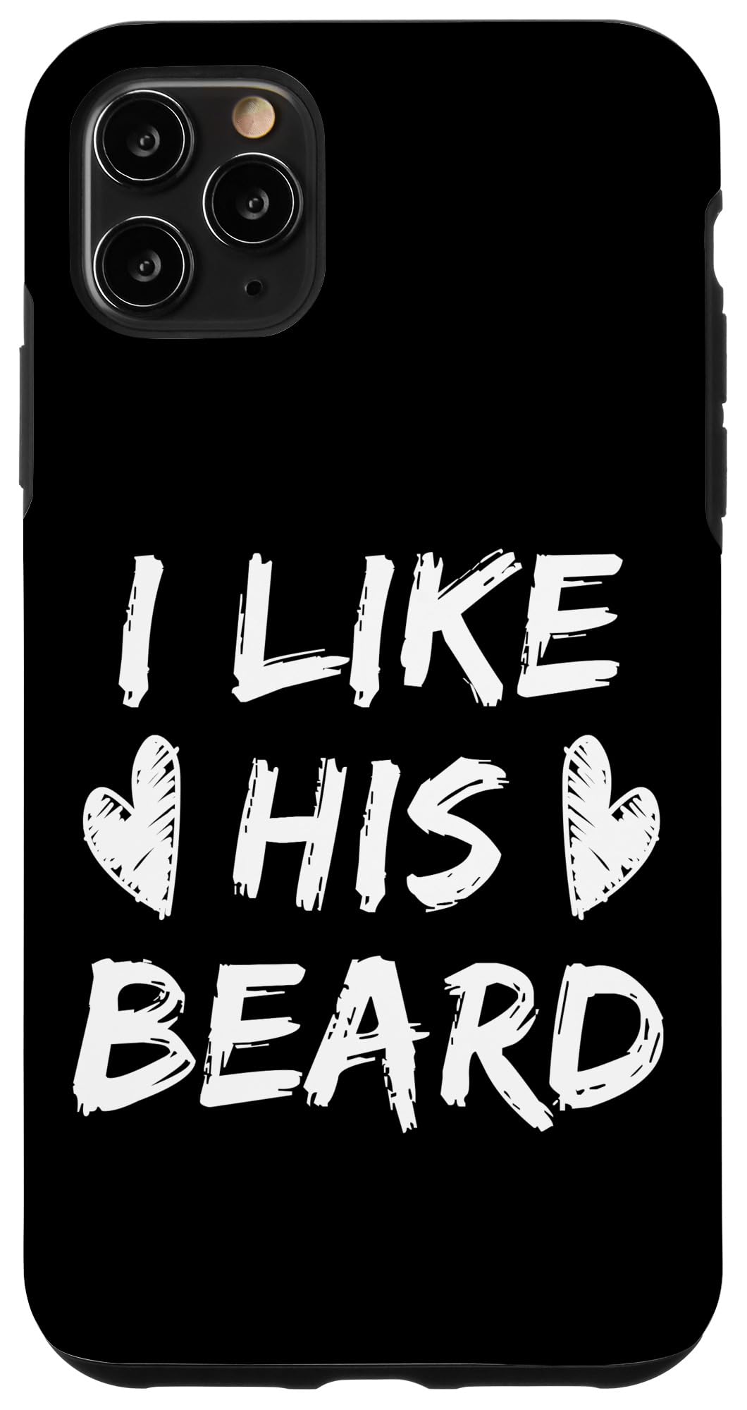 iPhone 11 Pro Max Matching Couple Cases Set - His & Hers Phone Covers with 'I Like His Beard' Design - Perfect for Anniversaries, Valentine's Day & Romantic Gifts