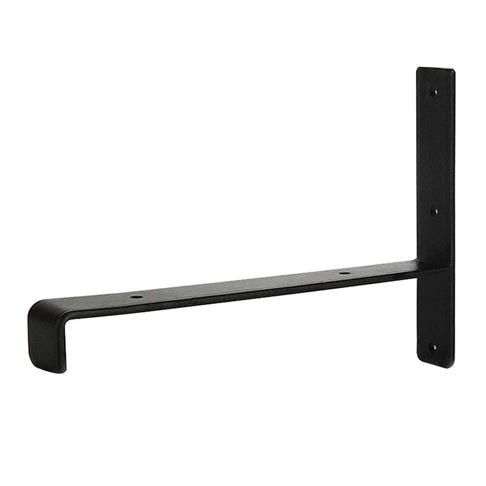 QERNTPEY Heavy Duty Shelf Brackets - 2Pcs Black Large Wall Mounted Vintage Shelving Scaffold Board - Strong & Sturdy Metal Brackets for Home, Office, Kitchen Storage & Display Shelves
