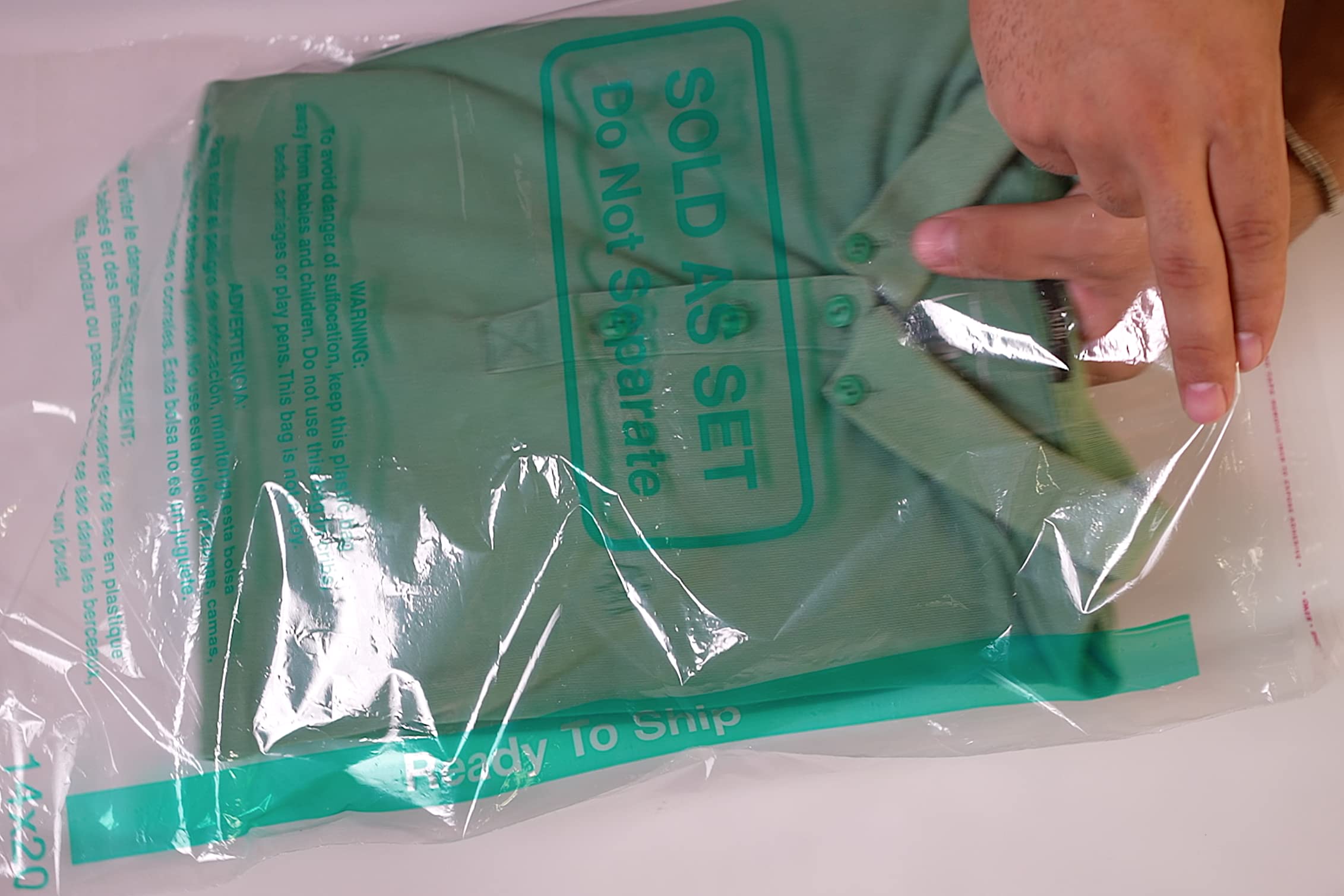 400 Count 12x15 Inches Poly Bags with Suffocation Warning - Self Seal Resealable Plastic Bags for FBA Shipping, Storage & Organization - Perfect for Amazon Sellers, Small Business Packaging & Retail Product Protection