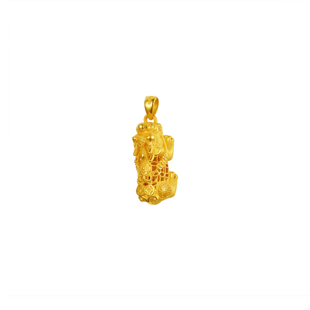 24K Gold Pendant Necklace for Women - Elegant 18 Inch Solid Gold Chain with Heart Charm - Perfect for Valentine's Day Gifts, Anniversary & Special Occasions