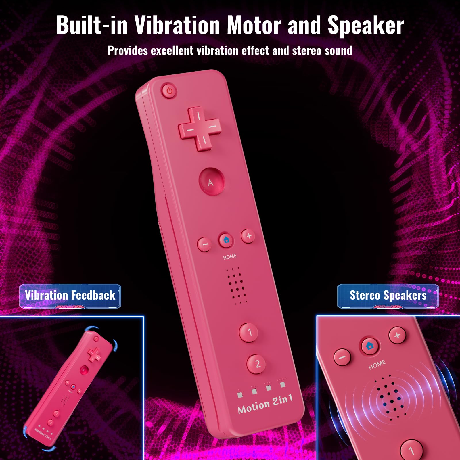 Gamrombo Wii Remote Controller with Motion Plus & Nunchuk - Wireless Game Controller for Wii & WiiU - Perfect for Mario Kart, Super Smash Bros & Family Gaming Parties