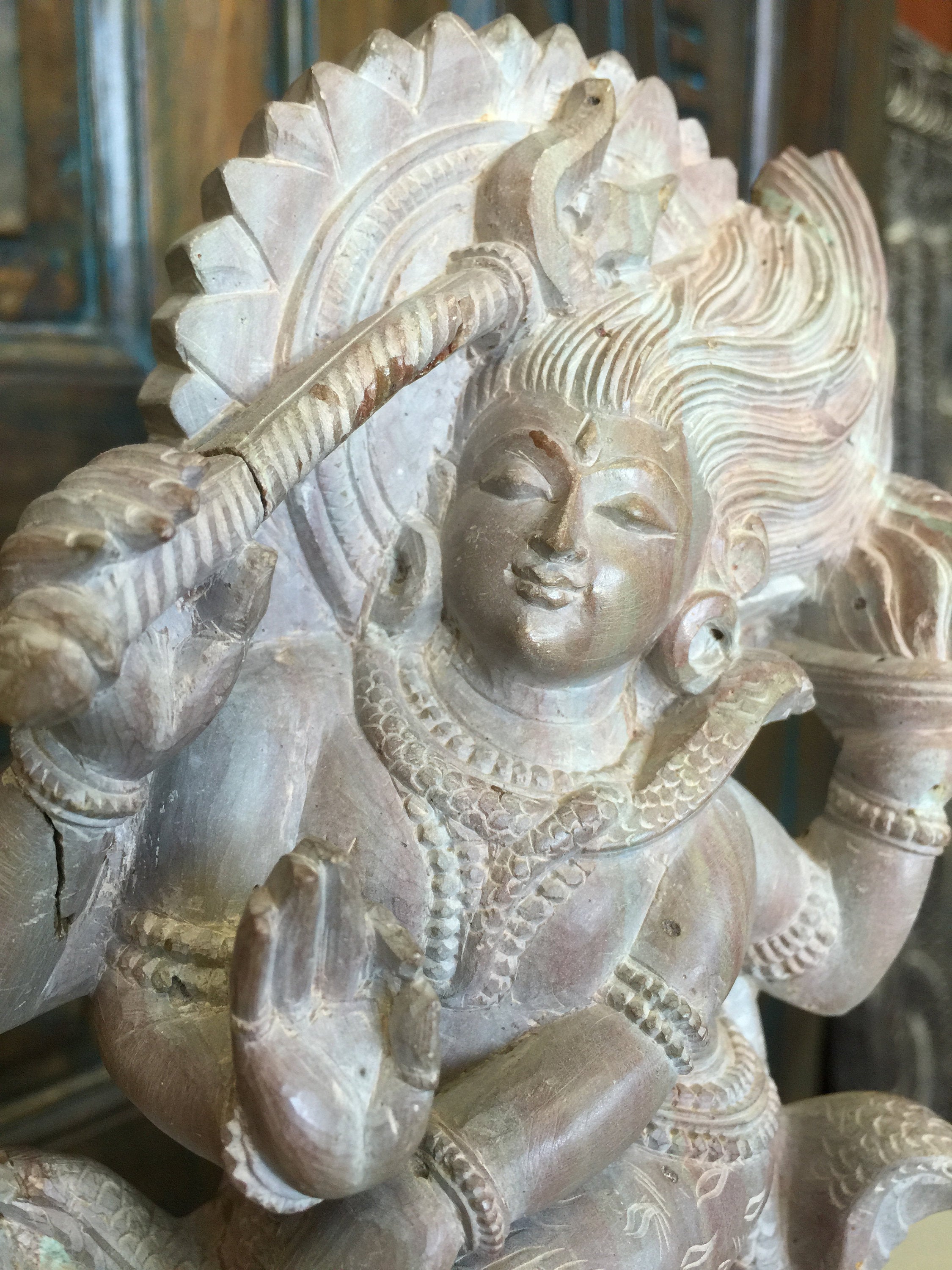 Hand Carved Dancing Shiva Stone Sculpture - Spiritual Transformation Energy Statue for Home Decor, Meditation Room & Yoga Studio