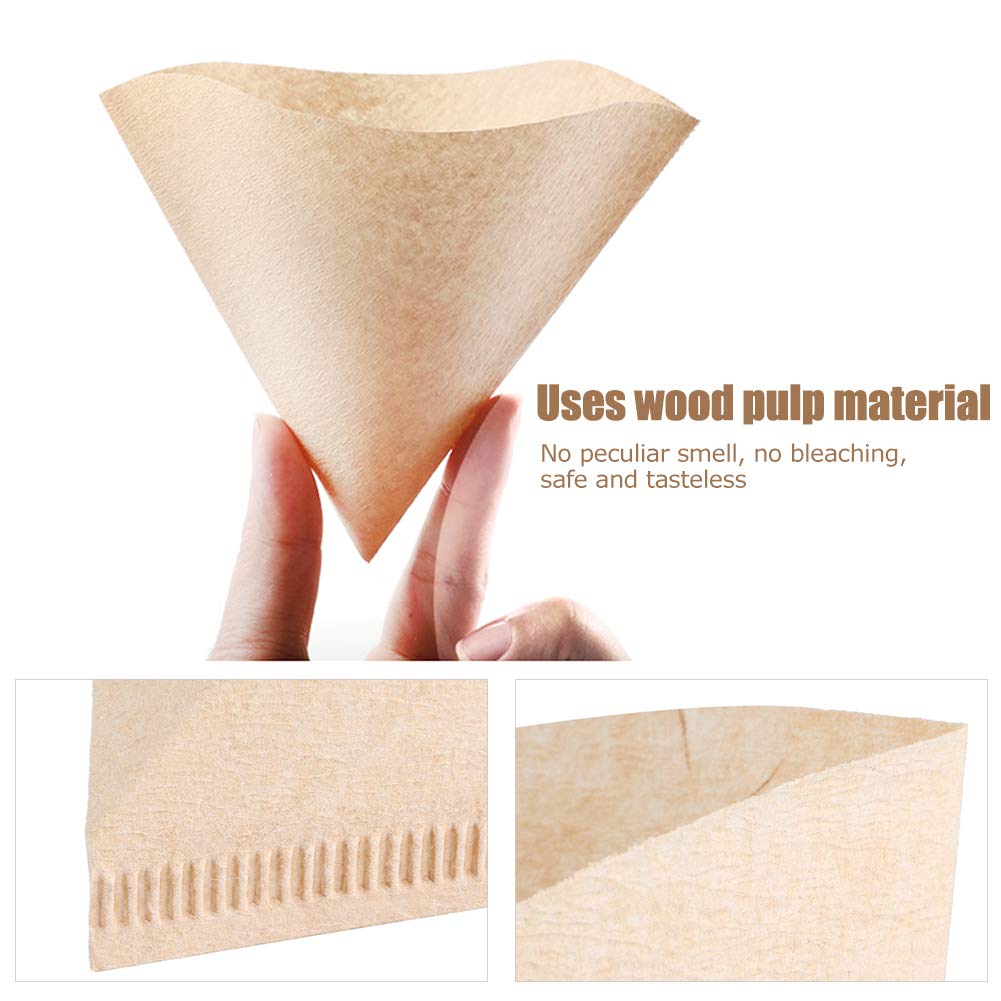 80Pcs Cone Coffee Filters for Drip Coffee Pot - Home & Office Brewing