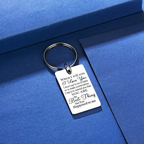 I Love You Keychain for Husband - Romantic Gift for Boyfriend, Wife & Men - Valentine's Day Present - Perfect for Anniversaries, Weddings & Couple Moments