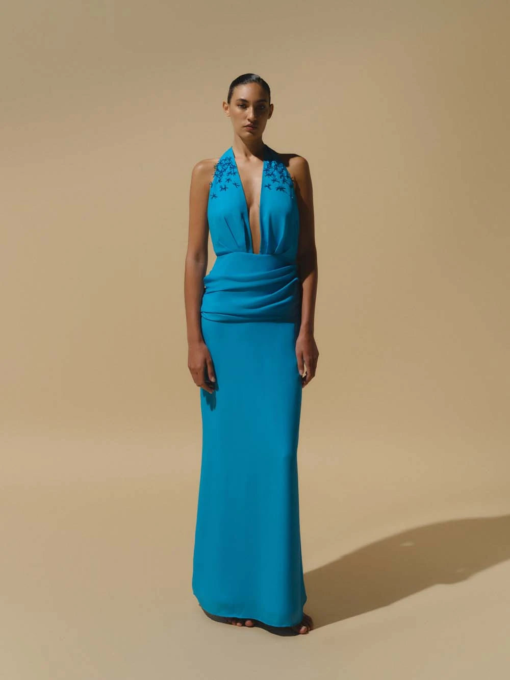 Dune Maxi Dress for Women - Aquamarine Blue Flowy Beach Dress | Perfect for Summer Vacations, Beach Parties & Boho Outfits