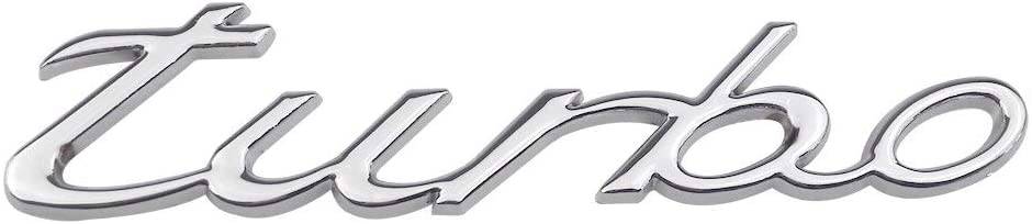 High-Quality Metal Turbo Emblem Badge - Chrome Plated Front & Rear Car Sticker - Perfect for Vehicle Customization & Performance Car Decoration