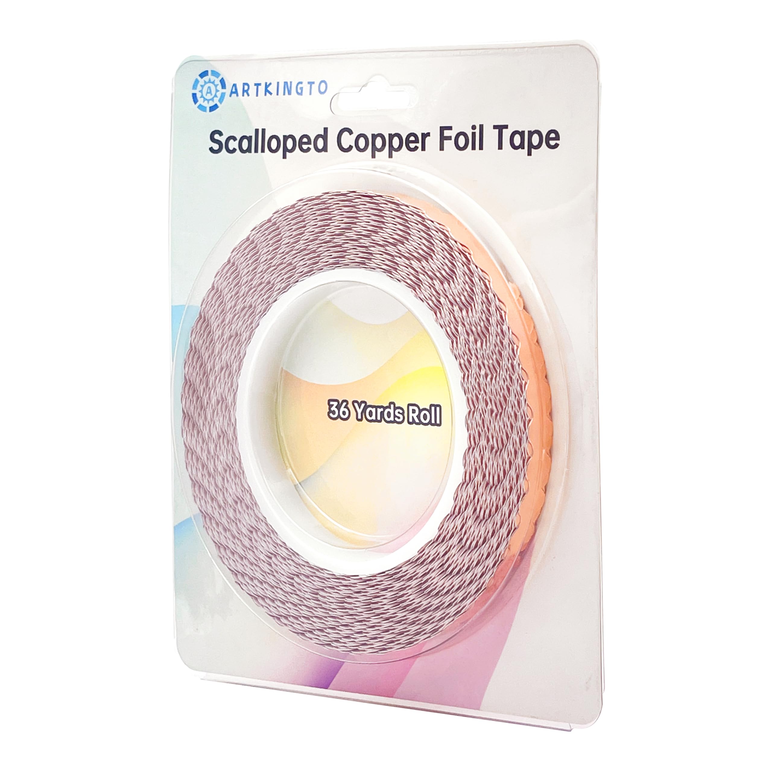 Premium Black Backed Scalloped Copper Foil Tape - 7/32