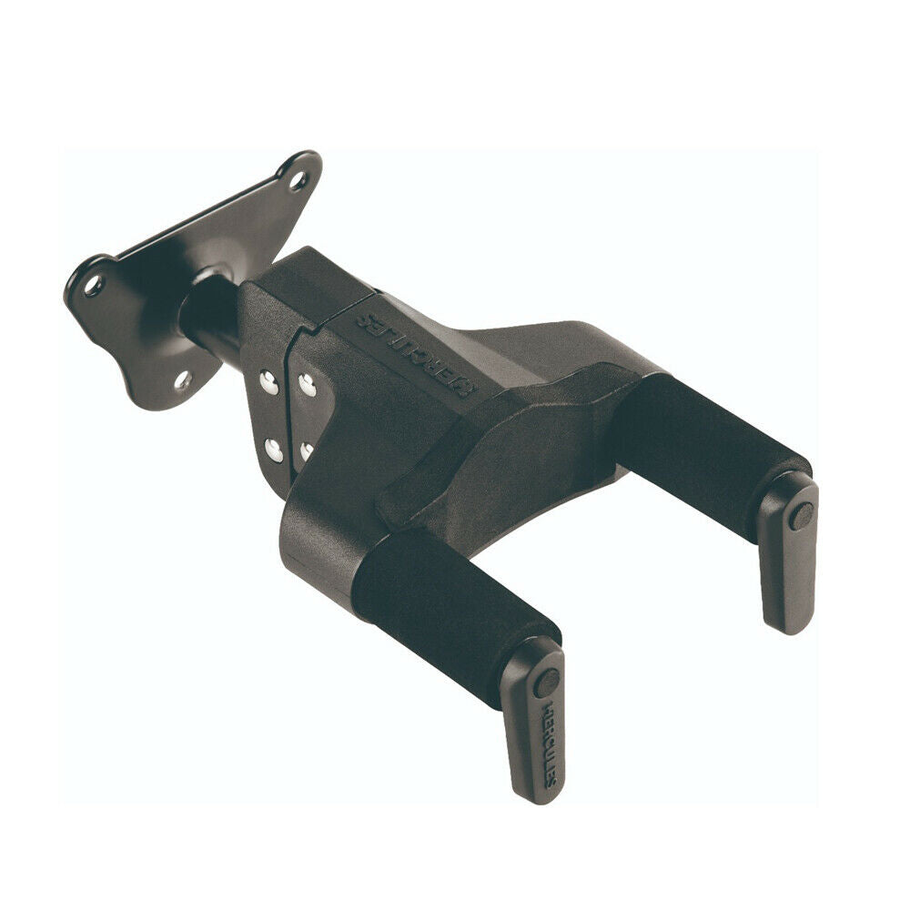 Hercules GSP39WB Plus Guitar Wall Mount Hanger - Heavy Duty Guitar Hook for Acoustic & Electric Guitars - Secure Wall Mounted Guitar Storage for Home, Studio & Stage Use