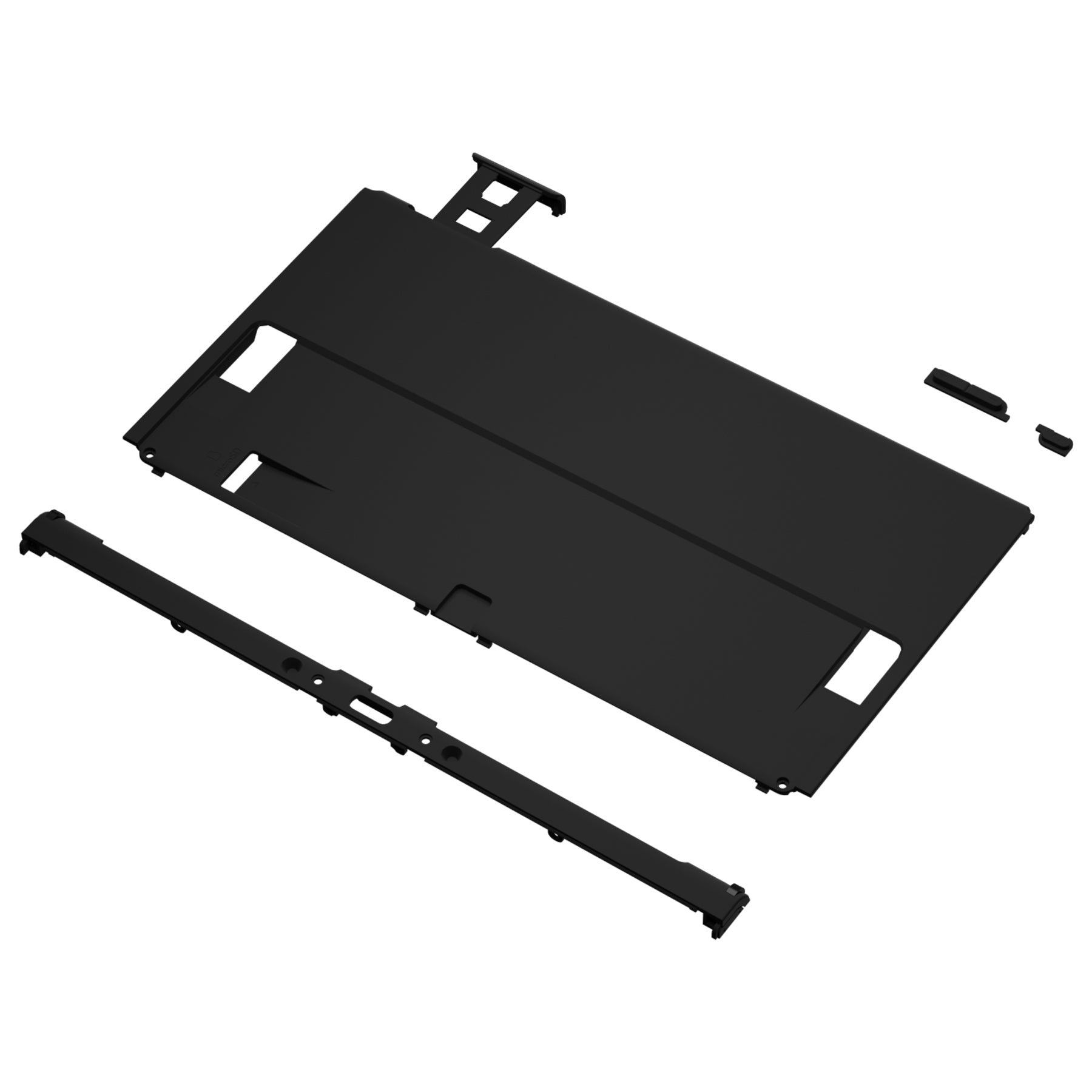 eXtremeRate Replacement Back Plate for Nintendo Switch OLED Console - Black | Custom Shell Cover for Enhanced Gaming Experience | Perfect for DIY Mods & Console Protection