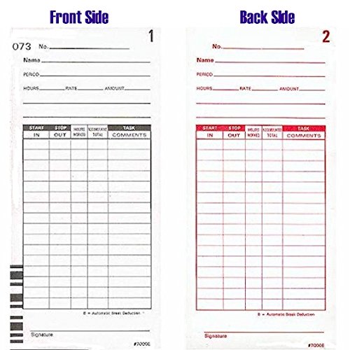 Lathem 7000E Time Cards (1000 ct) - Compatible with Form 7000E Time Clock - Perfect for Employee Time Tracking in Offices, Factories & Workplaces