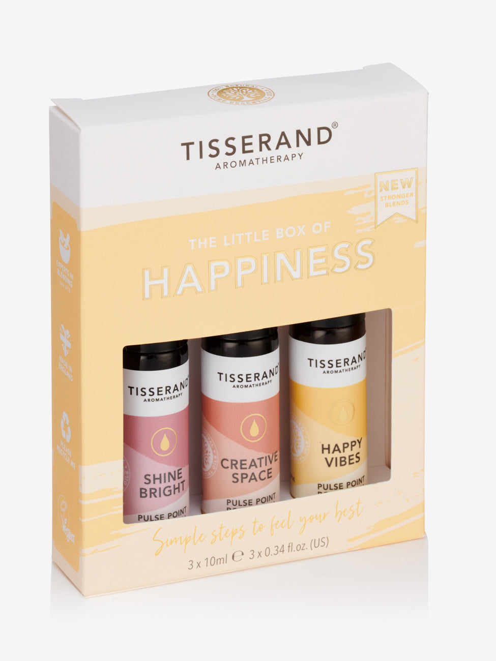 Tisserand The Little Box of Happiness - Aromatherapy Essential Oil Gift Set for Relaxation, Stress Relief & Self-Care - Perfect for Home, Office & Spa Use