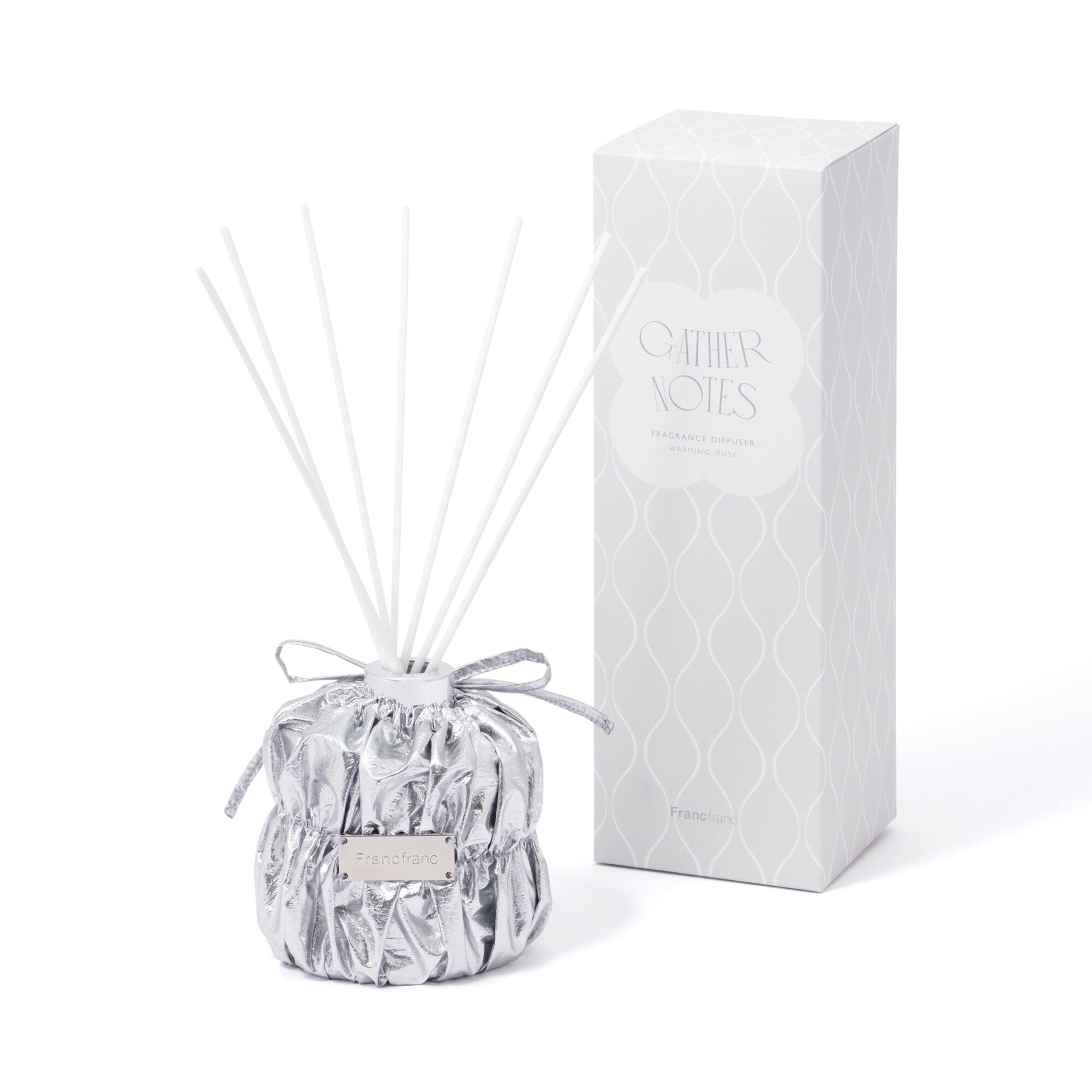 Premium Silver Fragrance Diffuser with Warm Musk Scent - Perfect for Home, Office, and Spa Relaxation