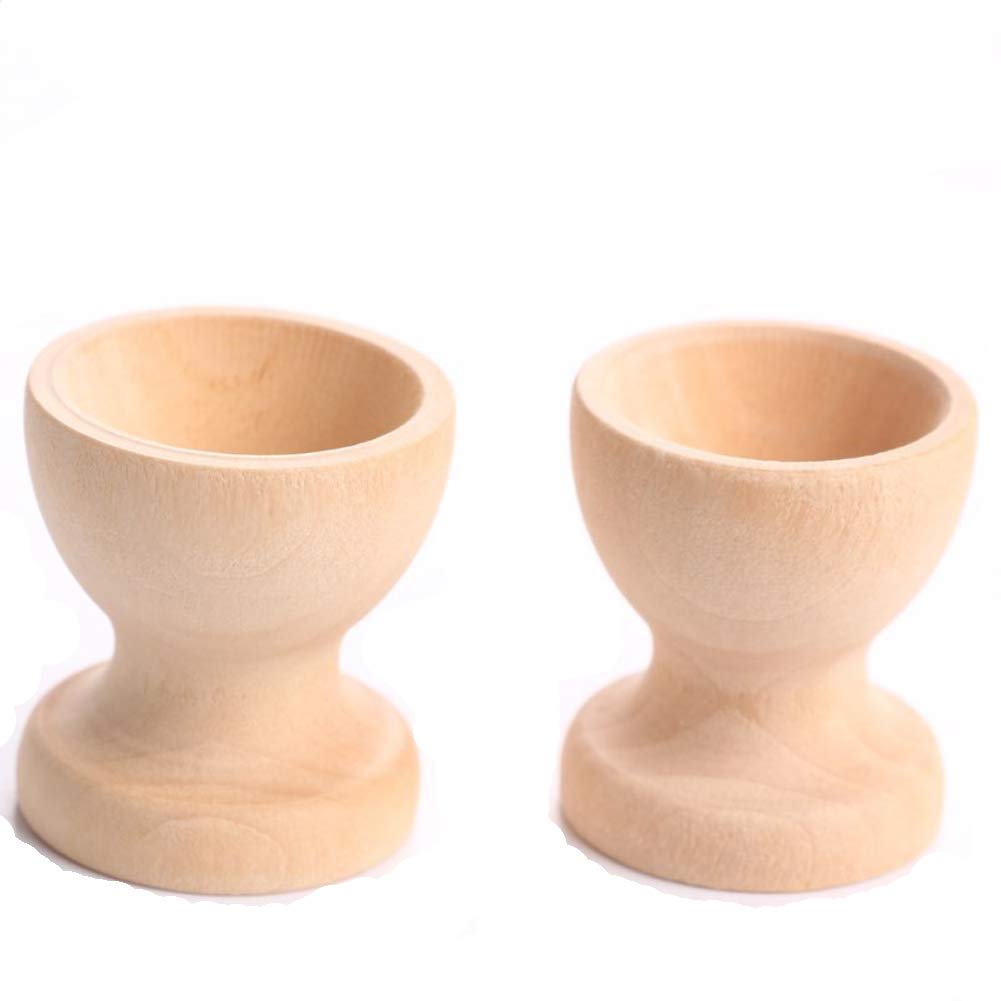 6pcs Unpainted Wooden Easter Egg Cups - DIY Painting Craft Kit for Kids, Easter Party Decorations & Spring Table Centerpiece - Perfect for Easter Egg Hunts, Classroom Activities & Holiday Home Decor