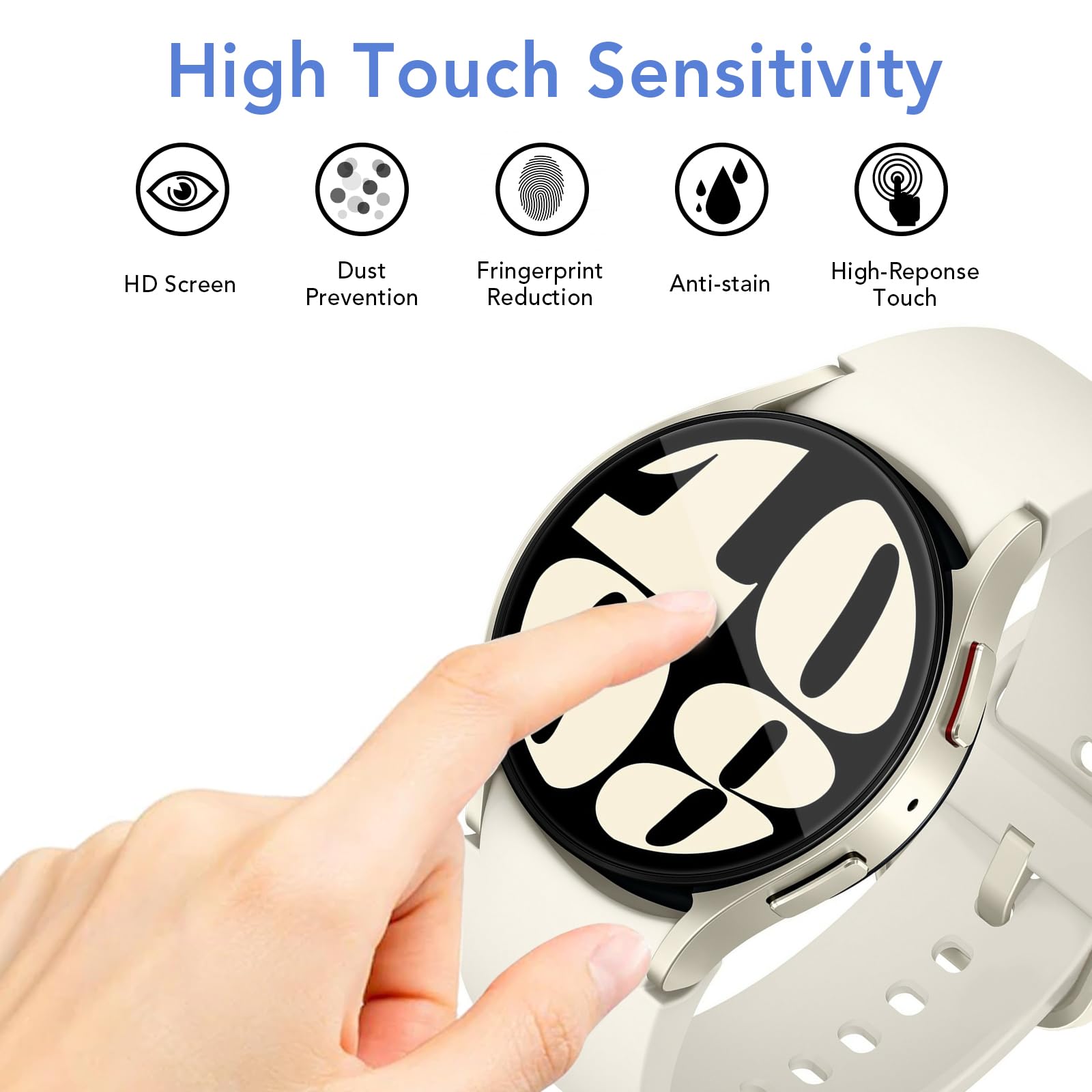 SPGUARD 2Pack Galaxy Watch 6 40mm Screen Protector - Tempered Glass for Samsung Watch 6 40mm Only - Perfect for Workouts & Daily Use
