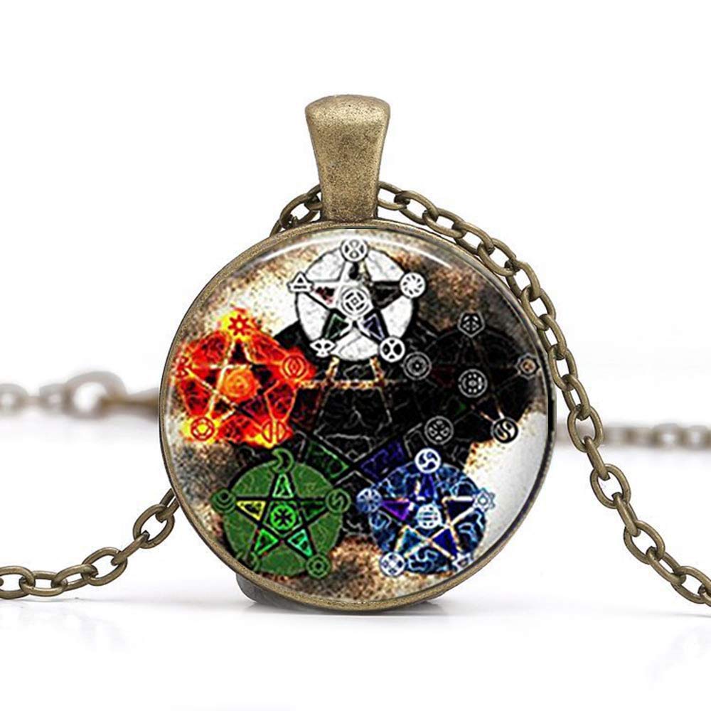Wiccan Pentagram Pendant Necklace - Occult Jewelry for Wicca & Pagan Rituals - Perfect for Spellwork, Ceremonies & Spiritual Protection