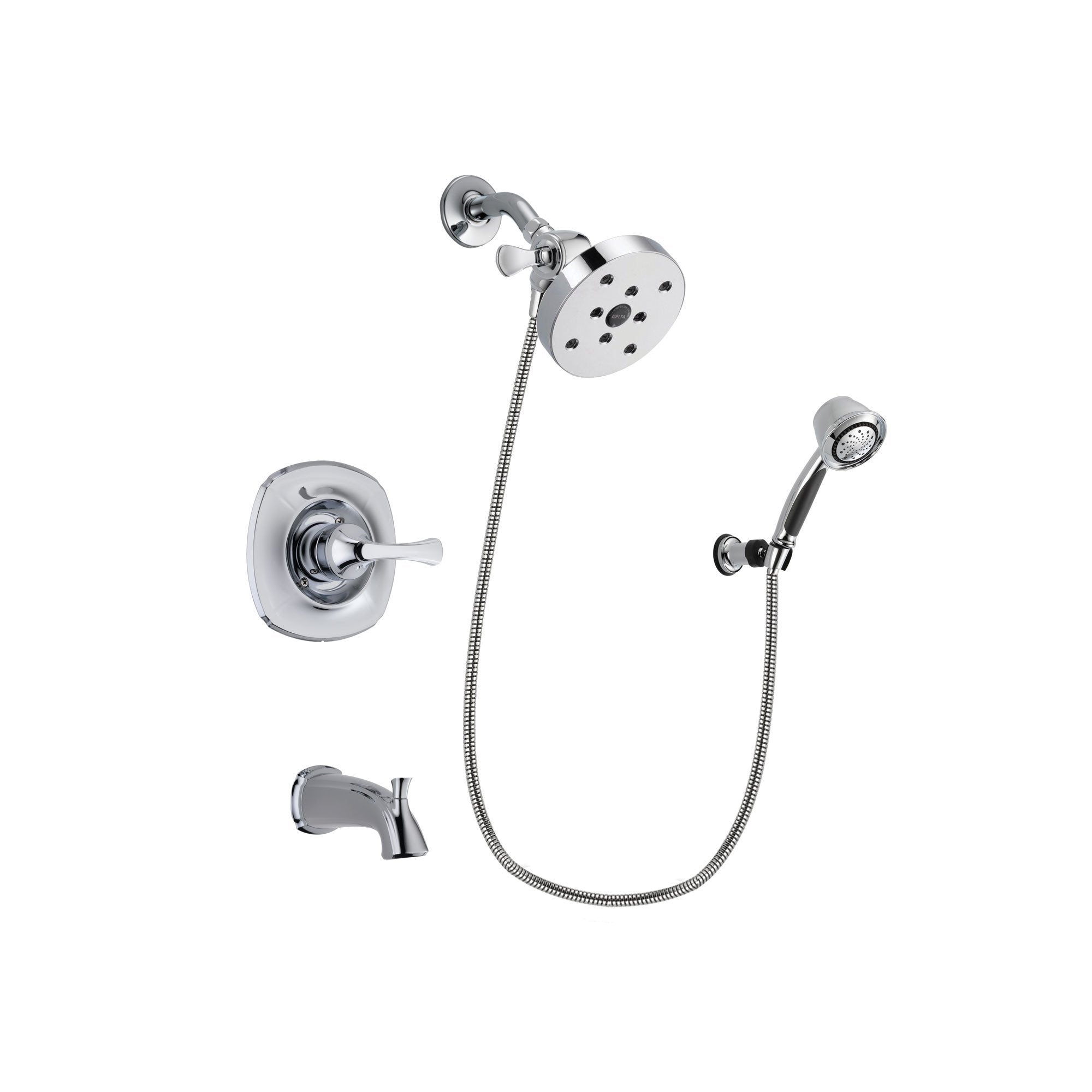 Delta Addison Chrome 3-Handle Tub and Shower Faucet System with Hand Shower DSP0407V - Perfect for Modern Bathroom Renovations and Spa-Like Shower Experiences