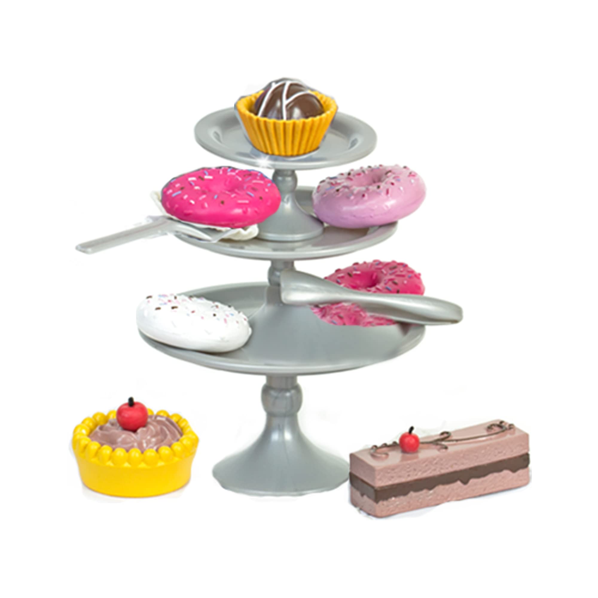 Sophia's 18-Inch Doll 39-Piece Realistic Dessert Playset with Display Trays & Service for Four - Perfect for Tea Parties, Birthday Gifts & Pretend Play