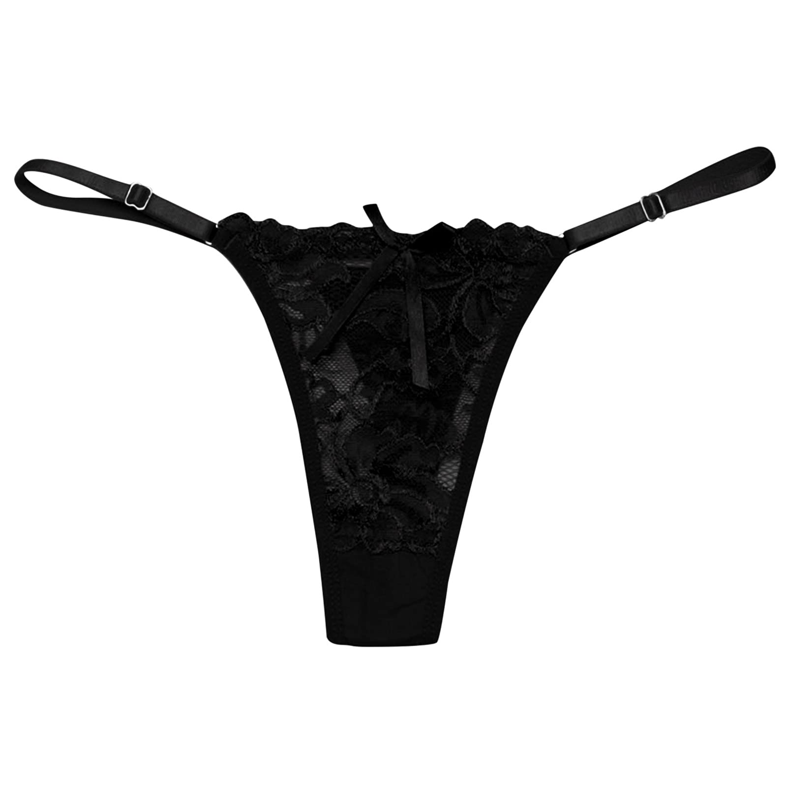 Sexy Women's Lace Thong Panties - Low Waist Satin Underwear for Sleepwear & Intimate Moments | Comfortable & Stylish Lingerie for Date Nights & Special Occasions